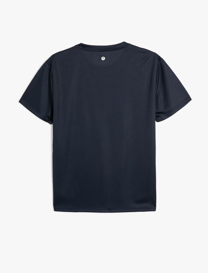  Spor Tişört Slogan Baskılı Kısa Kollu Bisiklet Yaka