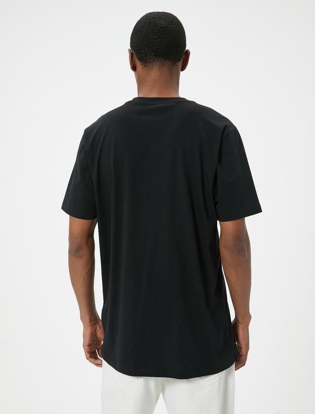 Basic Tişört Slim Fit Bisiklet Yaka Kısa Kollu Pamuklu_3