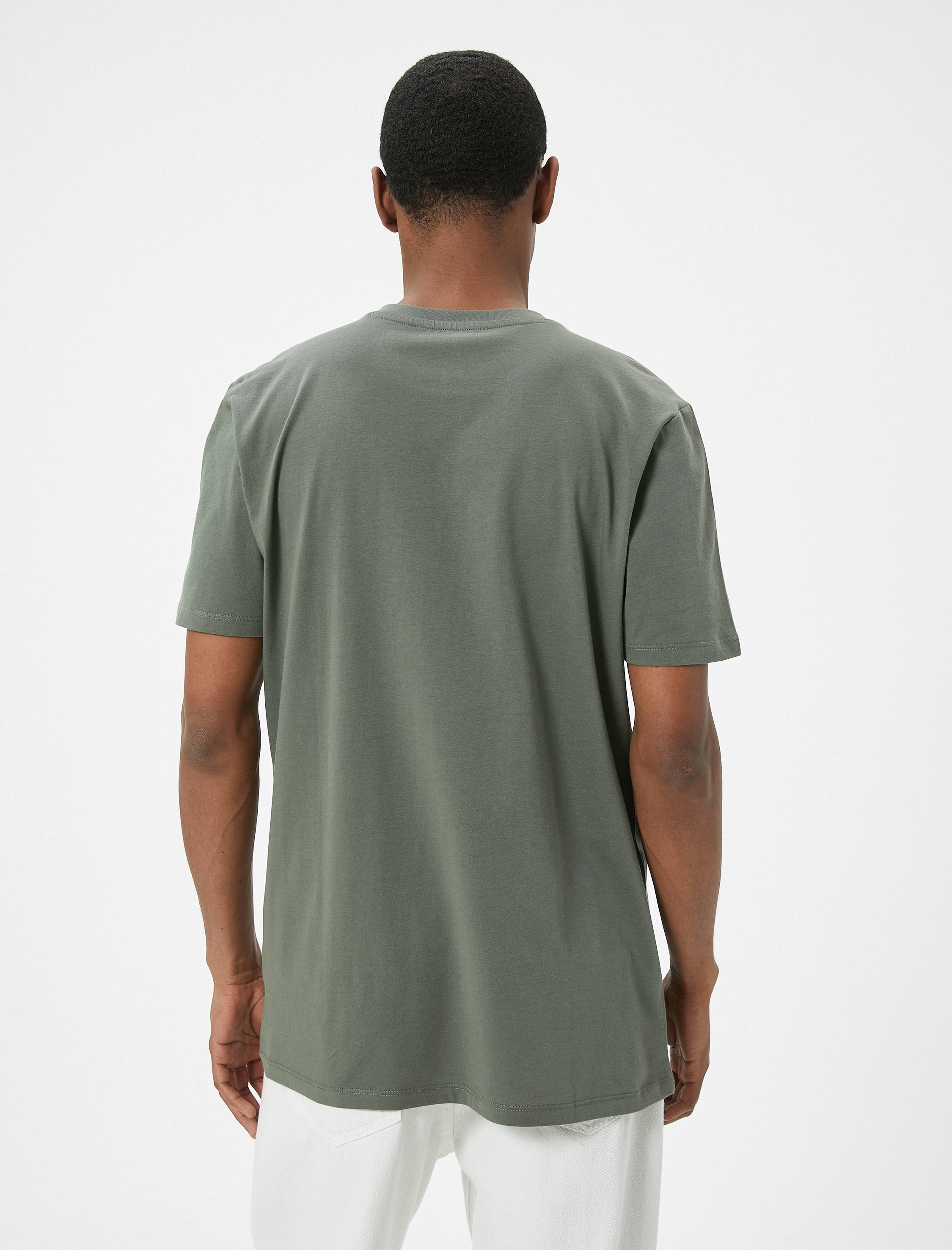   Basic Tişört Slim Fit Bisiklet Yaka Kısa Kollu Pamuklu