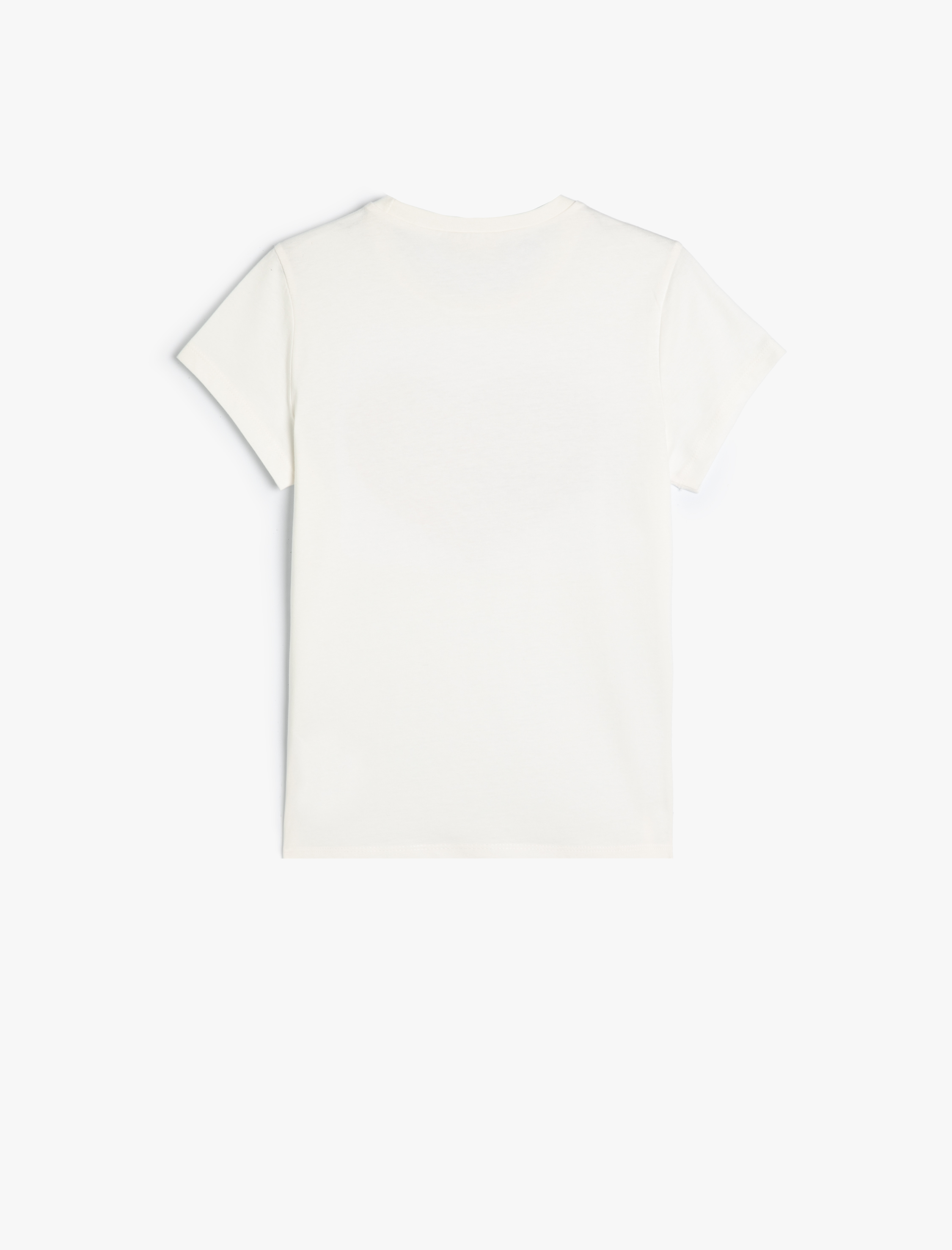  Kız Çocuk Atatürk Baskılı Tişört Pullu Payetli Bisiklet Yaka Kısa Kollu Pamuklu