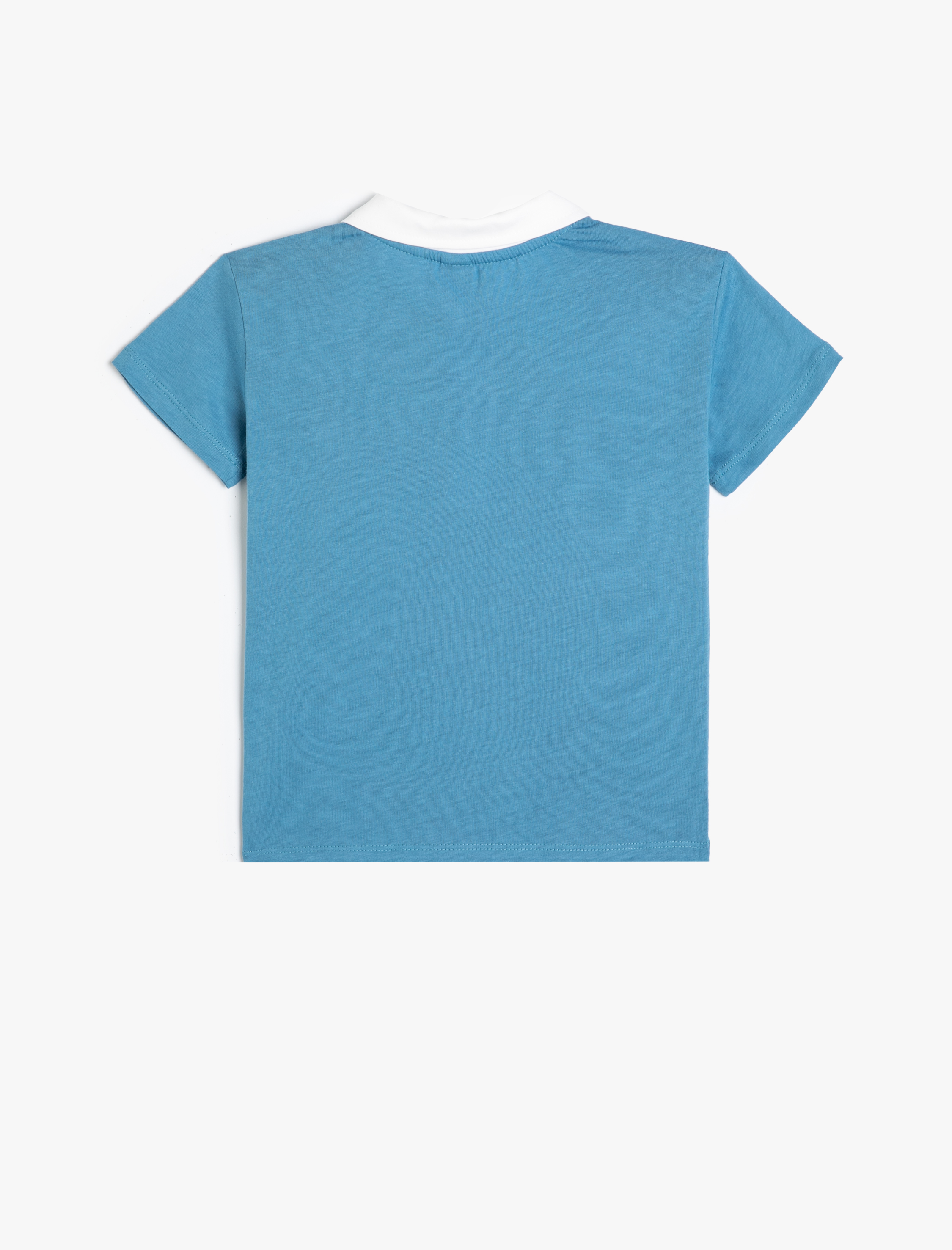  Erkek Bebek Polo Yaka Tişört Kısa Kollu Kaplumbağa Baskılı