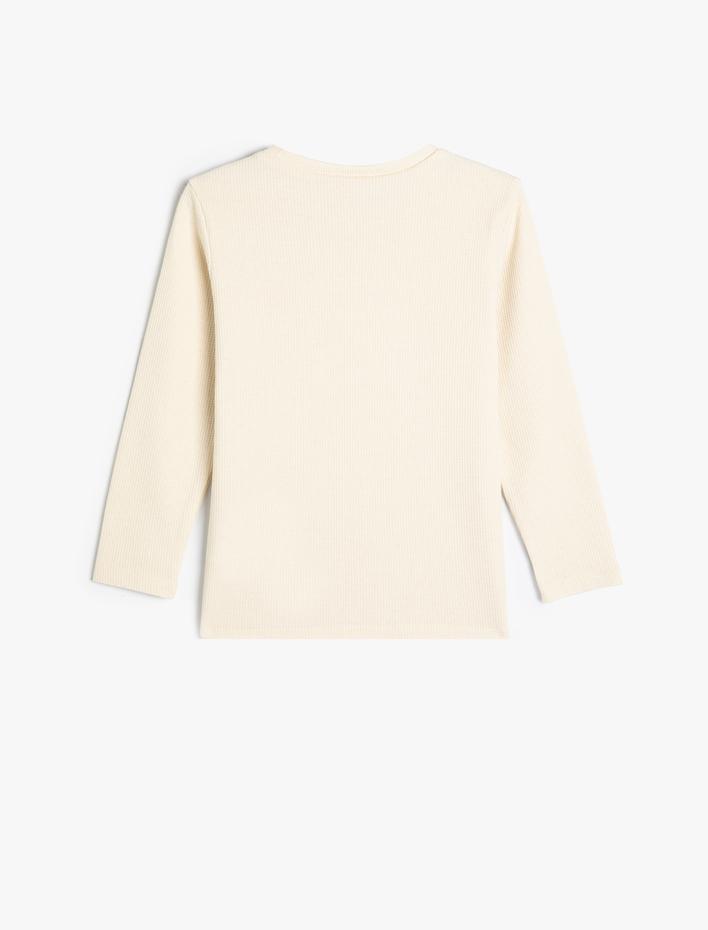 Erkek Çocuk Uzun Kollu Cep Detaylı Bisiklet Yaka Tişört