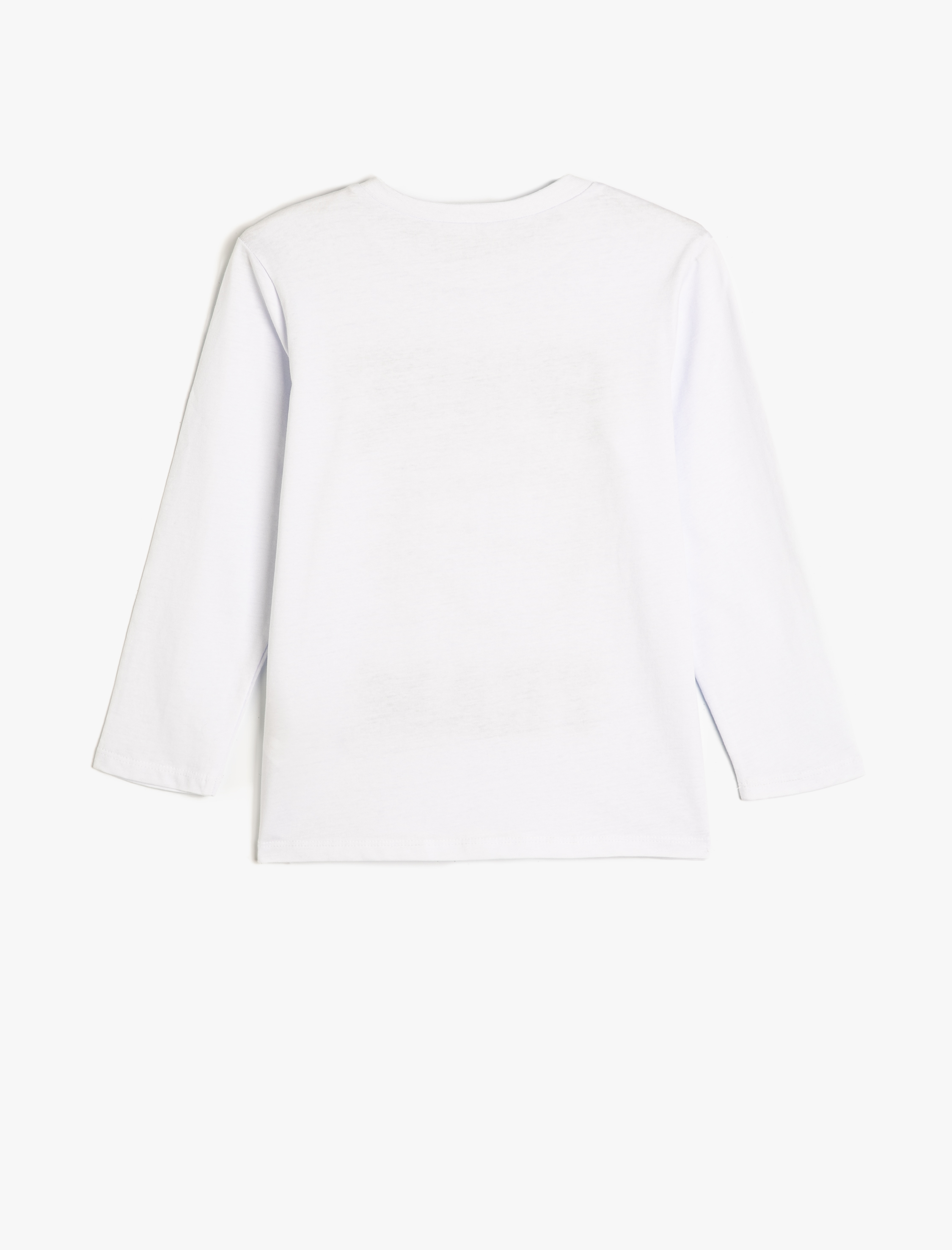  Erkek Çocuk Basketbol Temalı Uzun Kollu Pamuklu Bisiklet Yaka Tişört