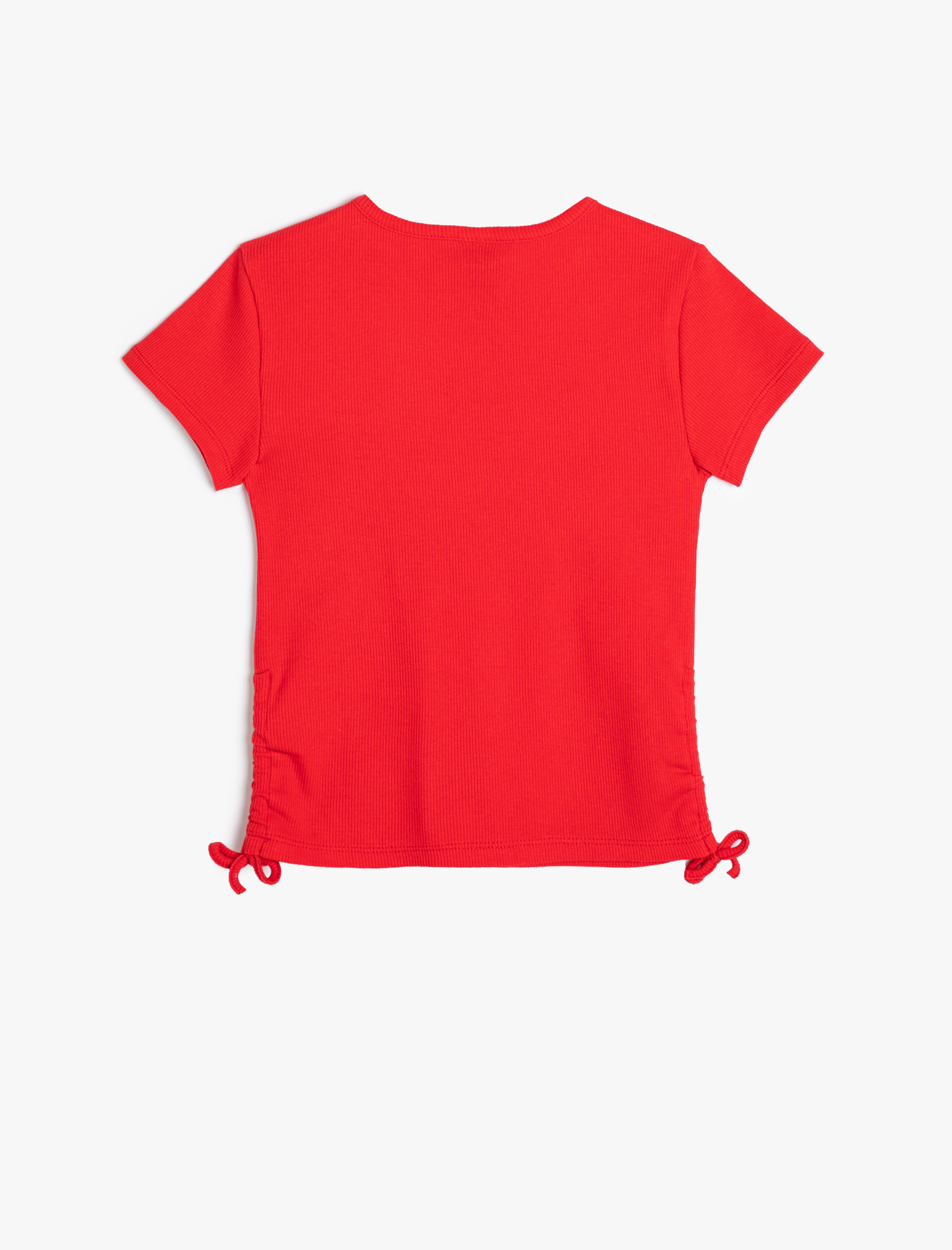  Kız Çocuk Tişört Kedi Baskılı Kısa Kollu Pamuklu