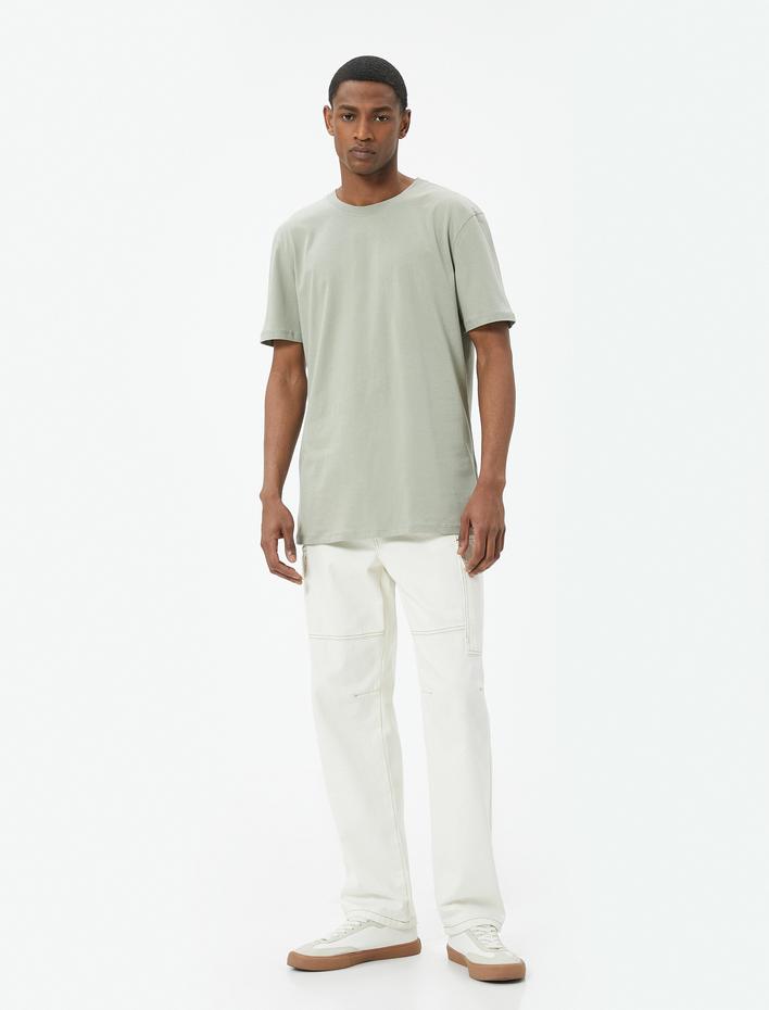  Basic Tişört Slim Fit Bisiklet Yaka Kısa Kollu
