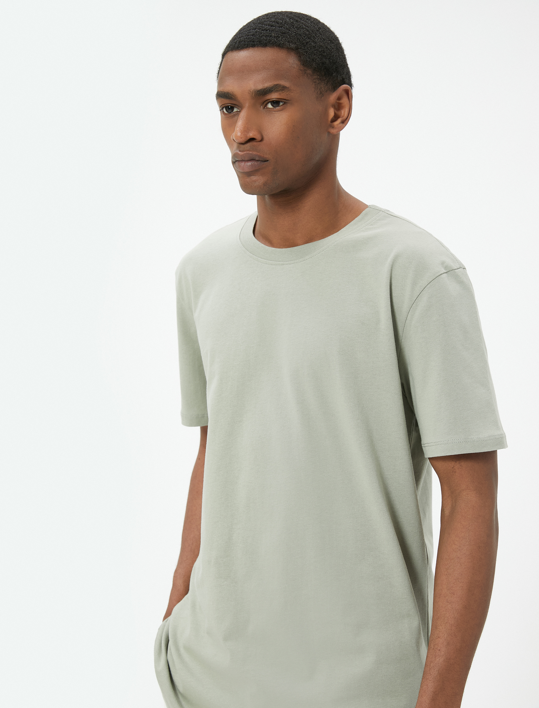   Basic Tişört Slim Fit Bisiklet Yaka Kısa Kollu