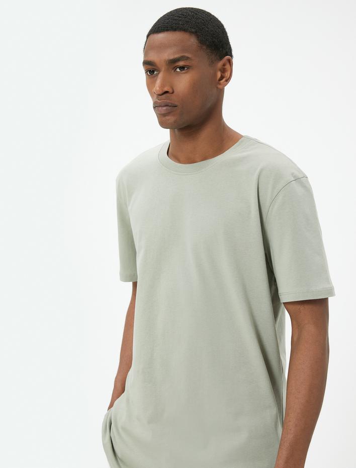  Basic Tişört Slim Fit Bisiklet Yaka Kısa Kollu