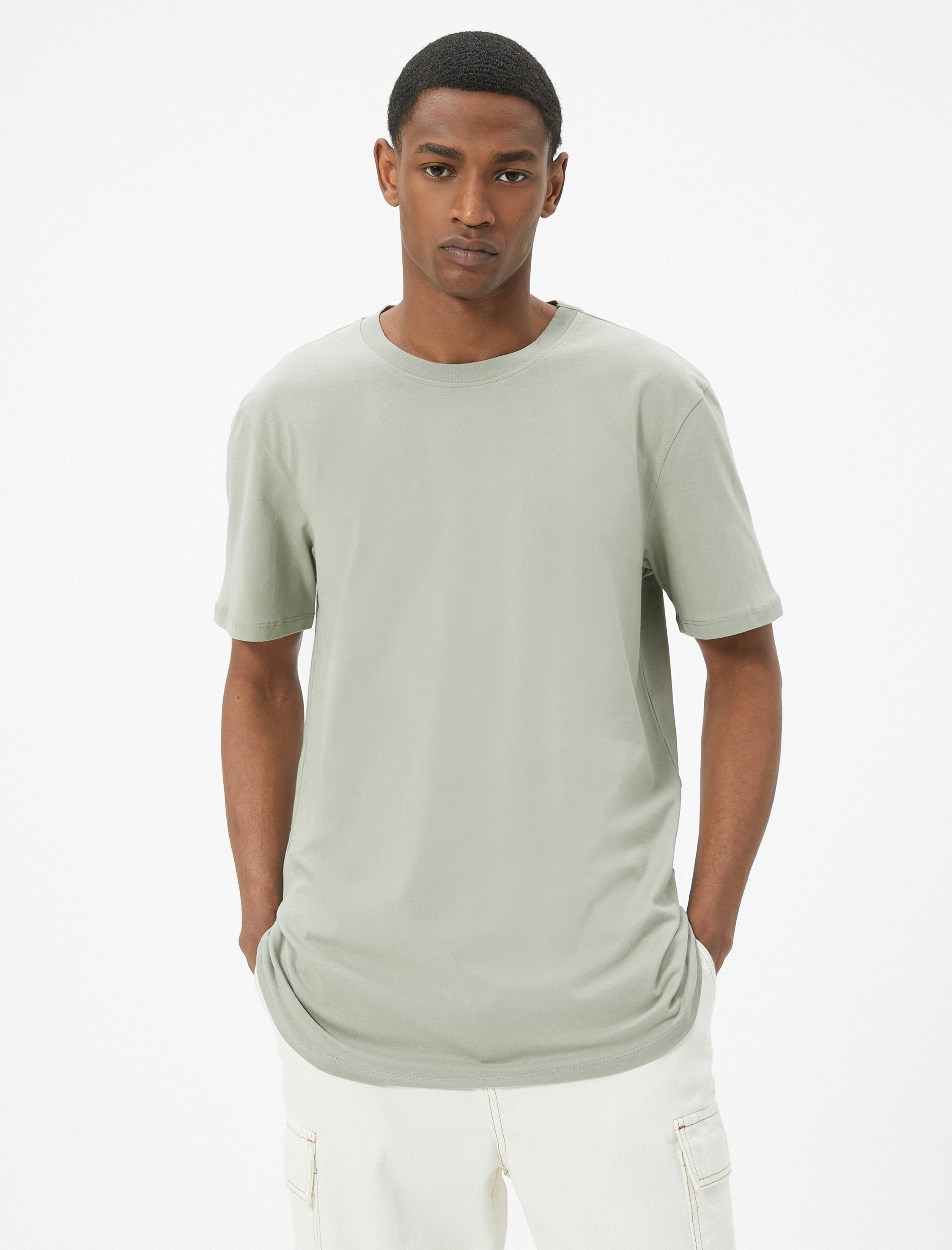   Basic Tişört Slim Fit Bisiklet Yaka Kısa Kollu