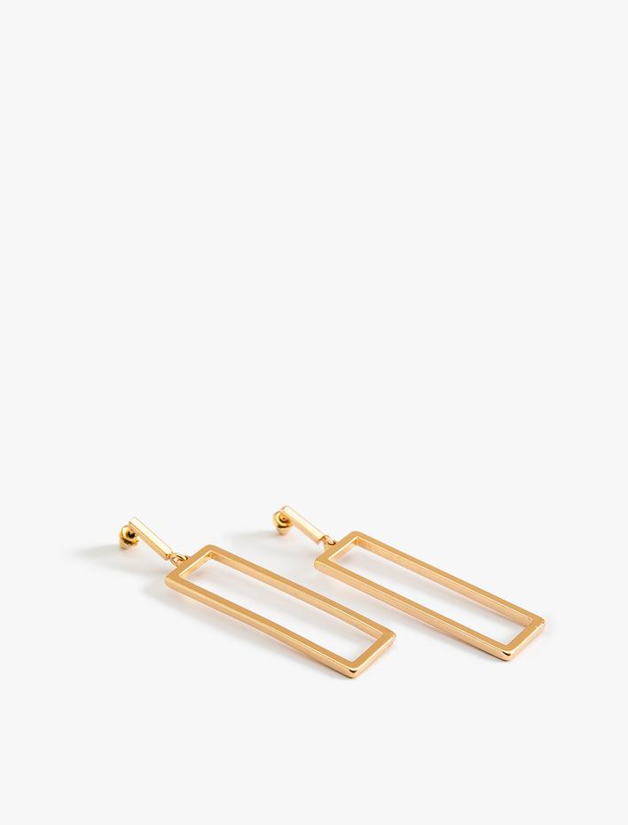 Kadın Çelik Geometrik Küpe Sallantılı