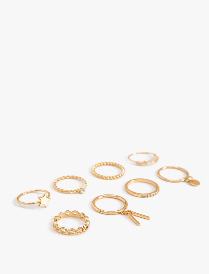 Kadın Çelik Yüzük Seti 8'li