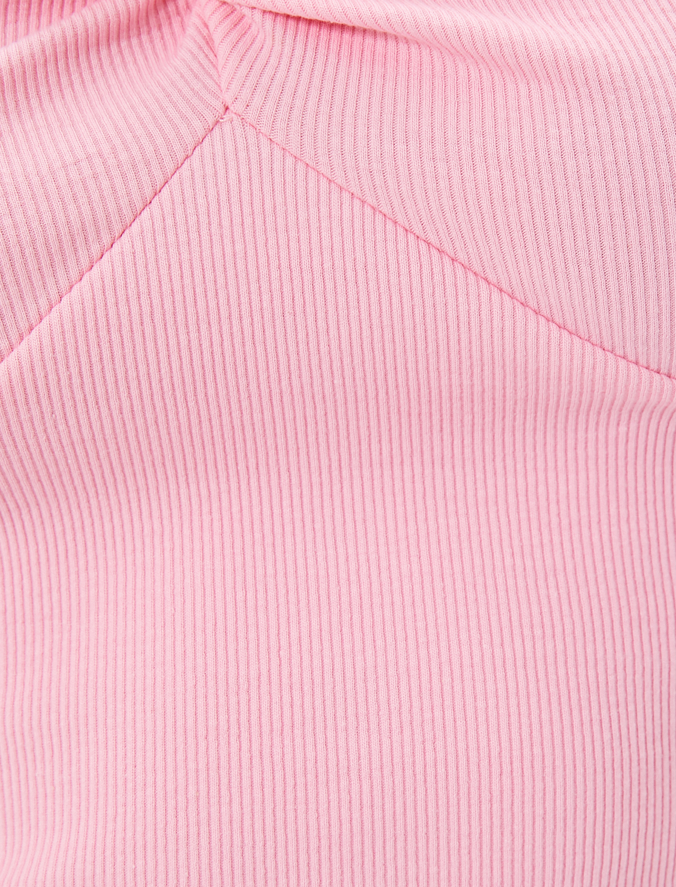   Crop Omzu Açık Madonna Yaka Tişört Fitilli Kısa Kollu Düğüm Detaylı