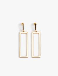 Çelik Geometrik Küpe Sallantılı