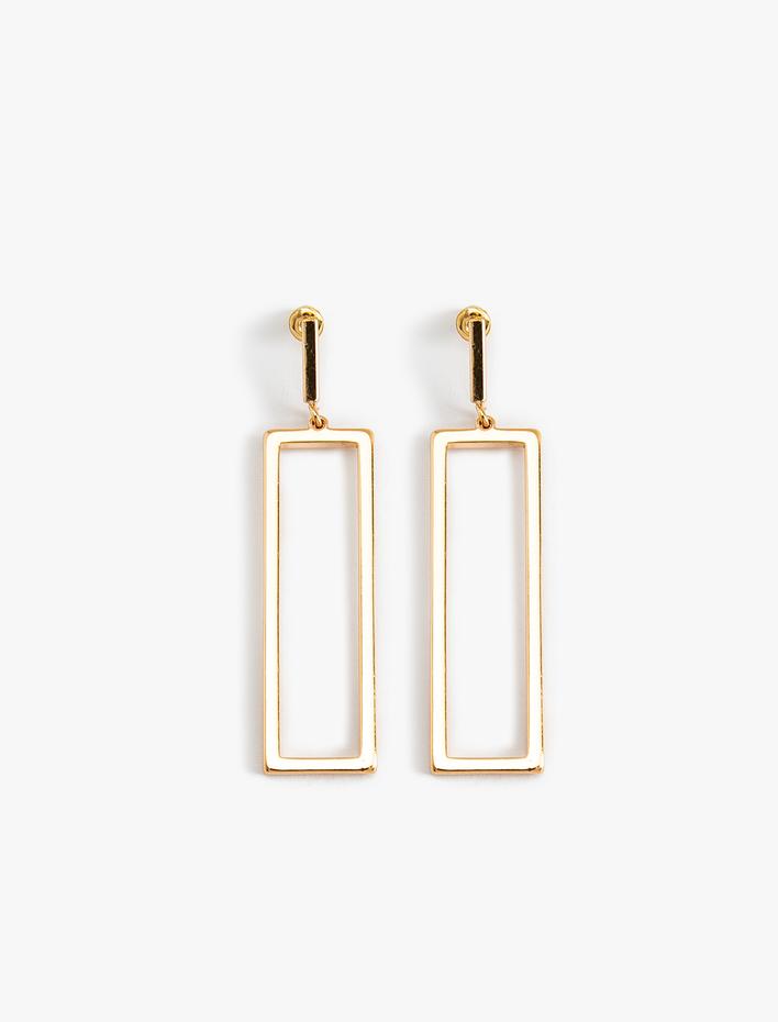 Kadın Çelik Geometrik Küpe Sallantılı