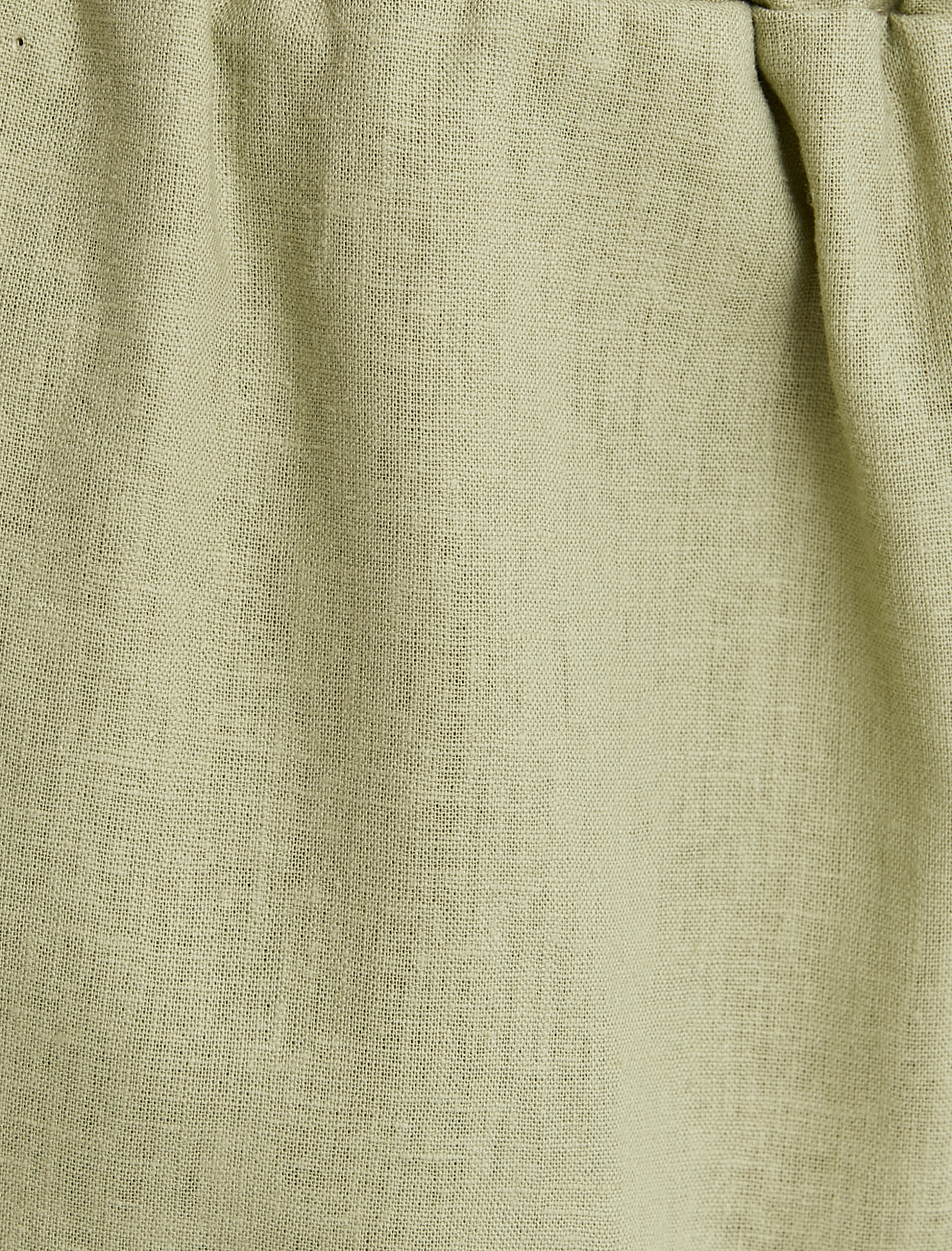 Mini Keten Şort Beli Bağlamalı Cepli Rahat Kalıp