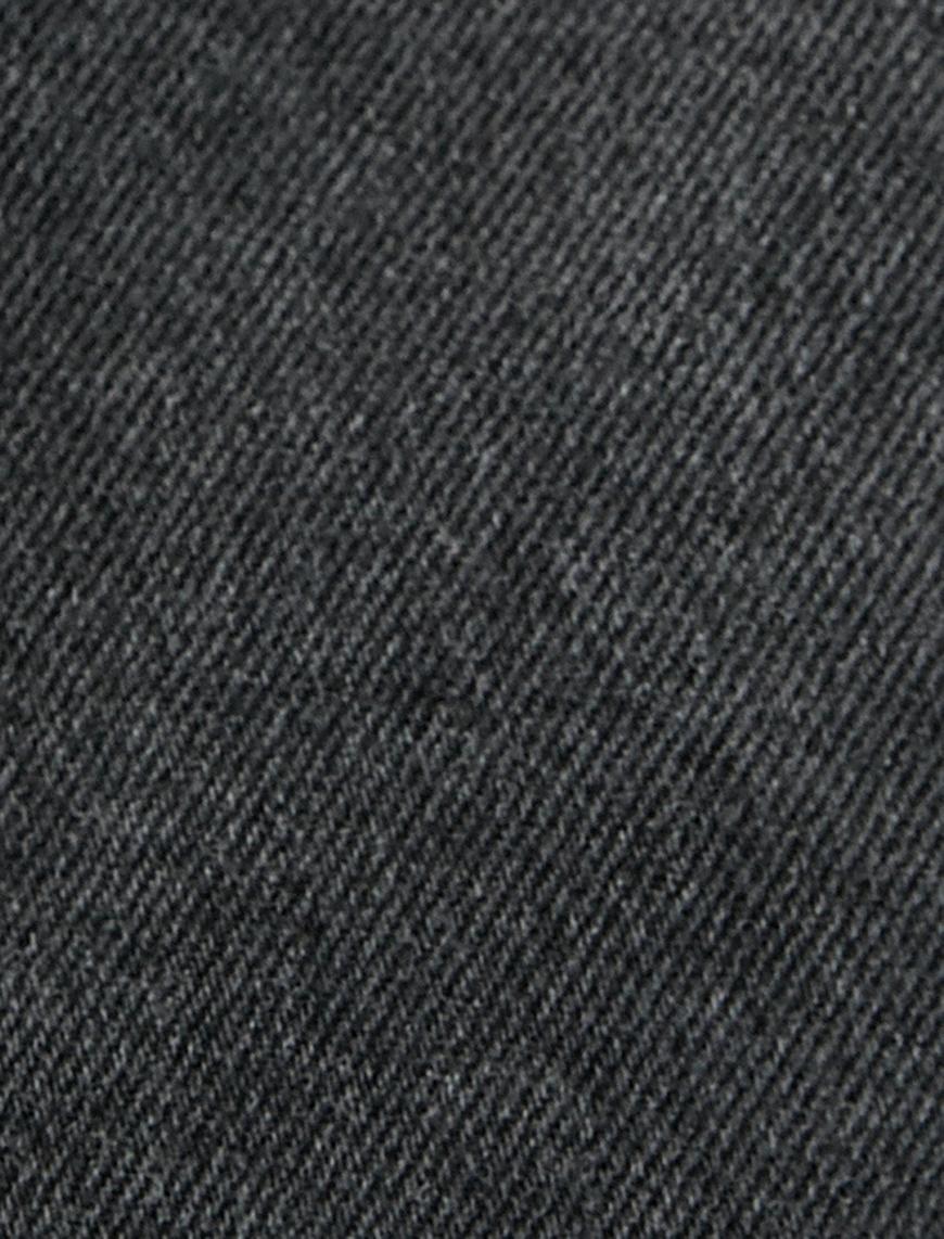   Yıkamalı Kot Gömlek Ceket Uzun Kollu Tek Cep Detaylı Klasik Yaka Pamuklu
