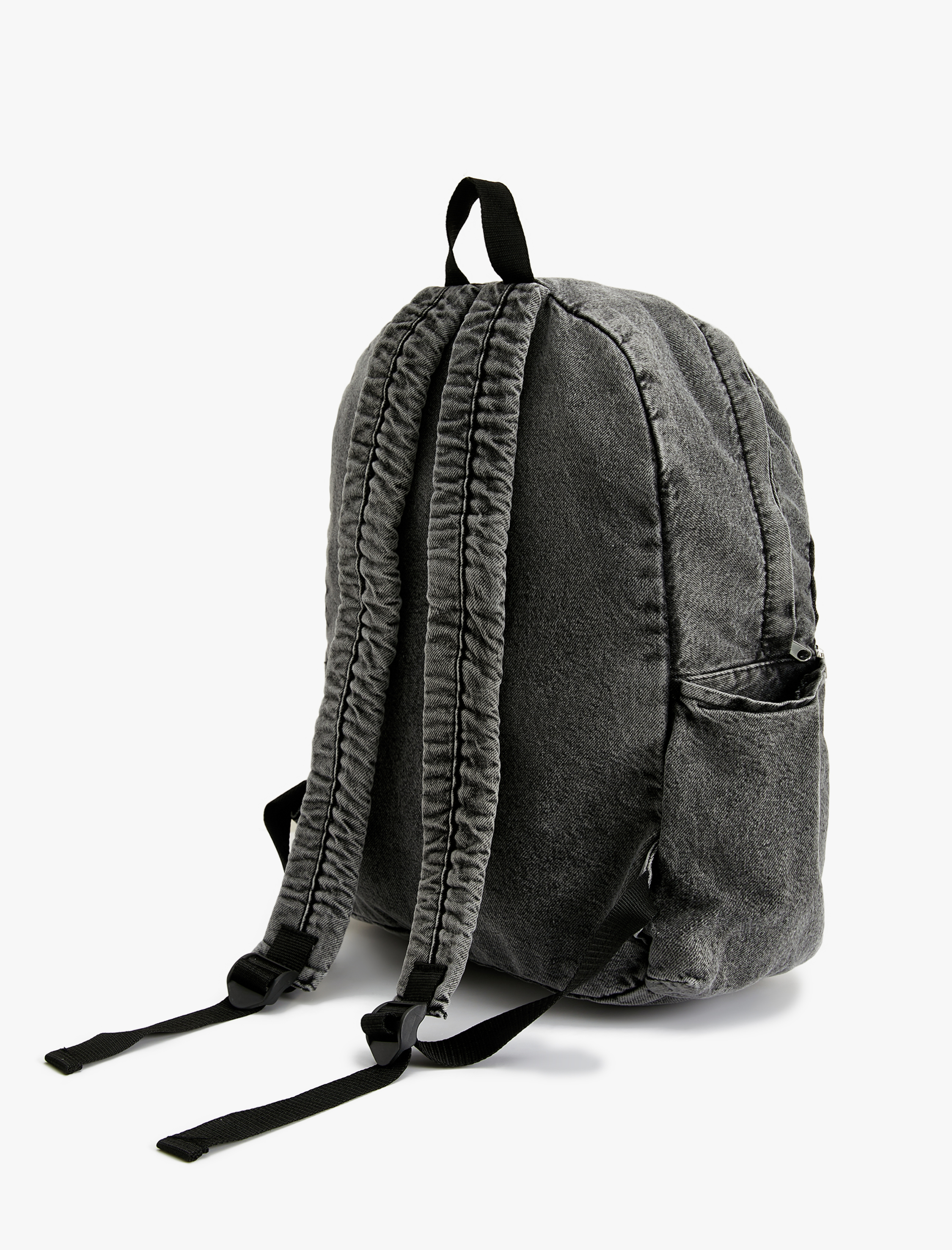  Kadın Sırt Çantası Denim Orta Boy Fermuarlı