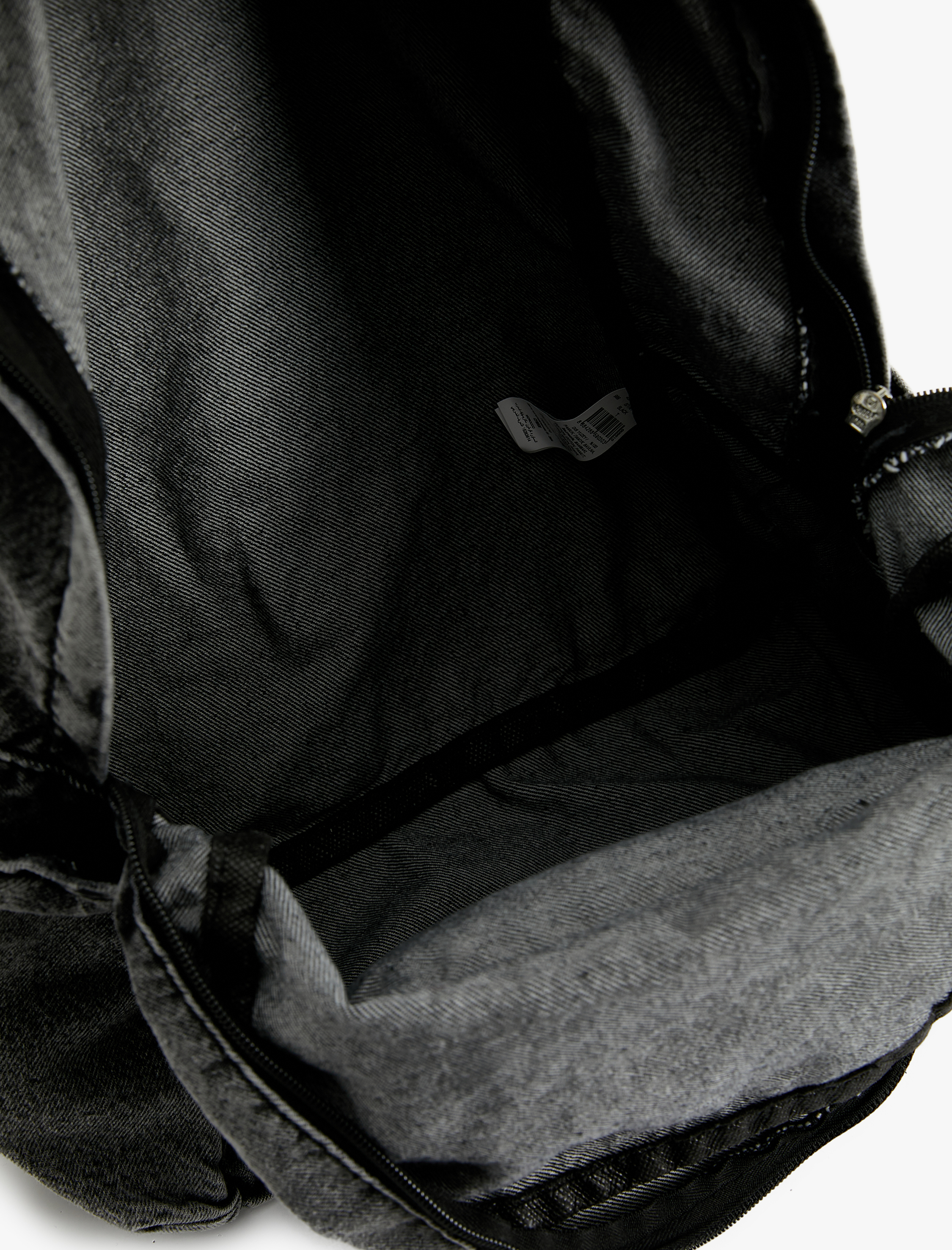  Kadın Sırt Çantası Denim Orta Boy Fermuarlı