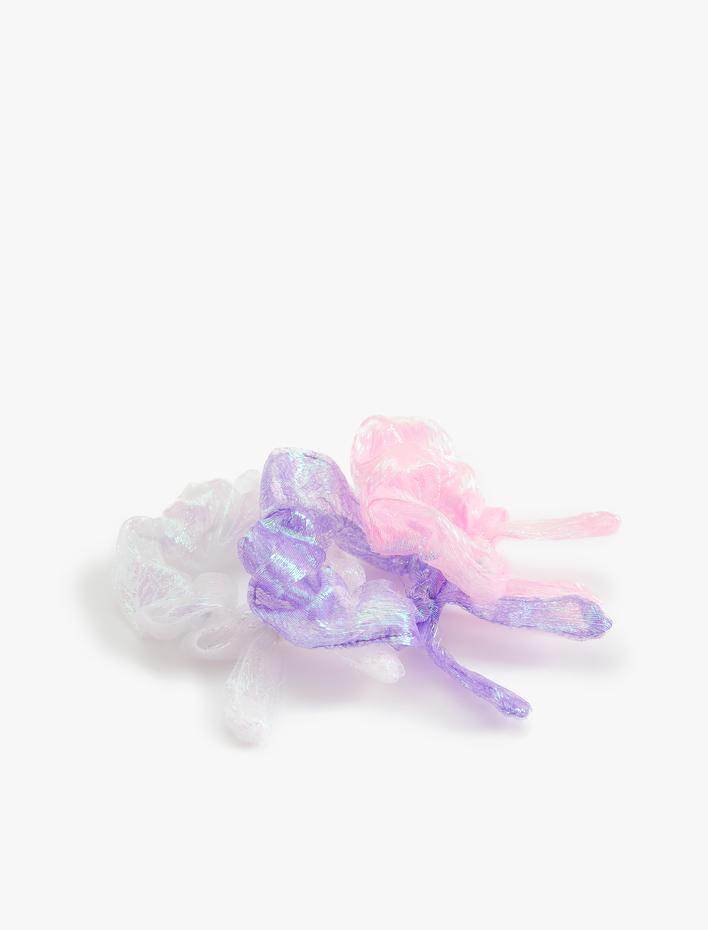 Kız Çocuk Parlak Detaylı 3'lü Saç Tokası Seti