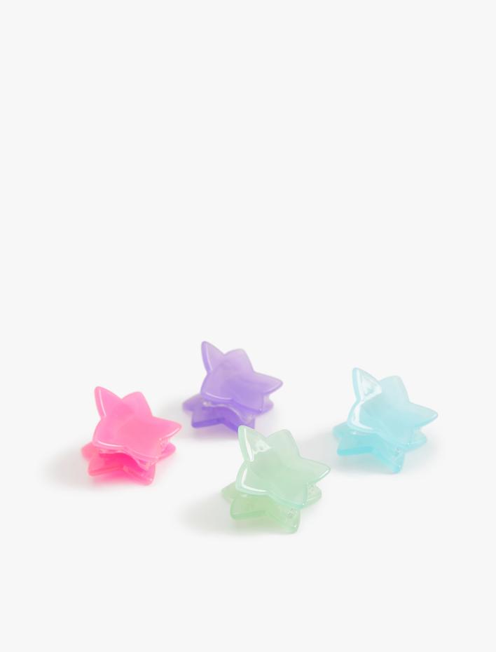 Kız Çocuk 4'lü Yıldızlı Toka Seti Klipsli