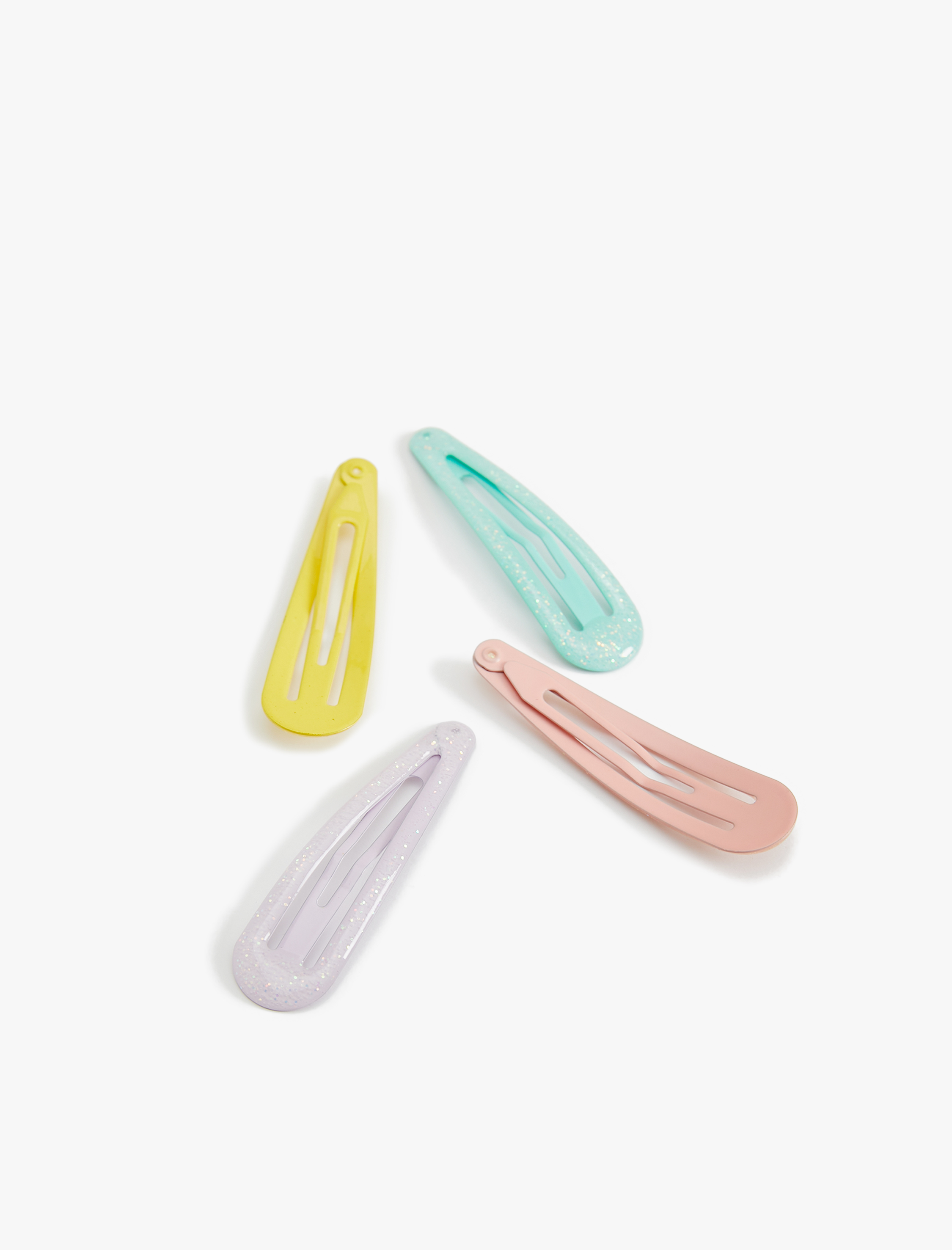 Kız Çocuk 4'lü Çıtçıt Toka Seti Çok Renkli