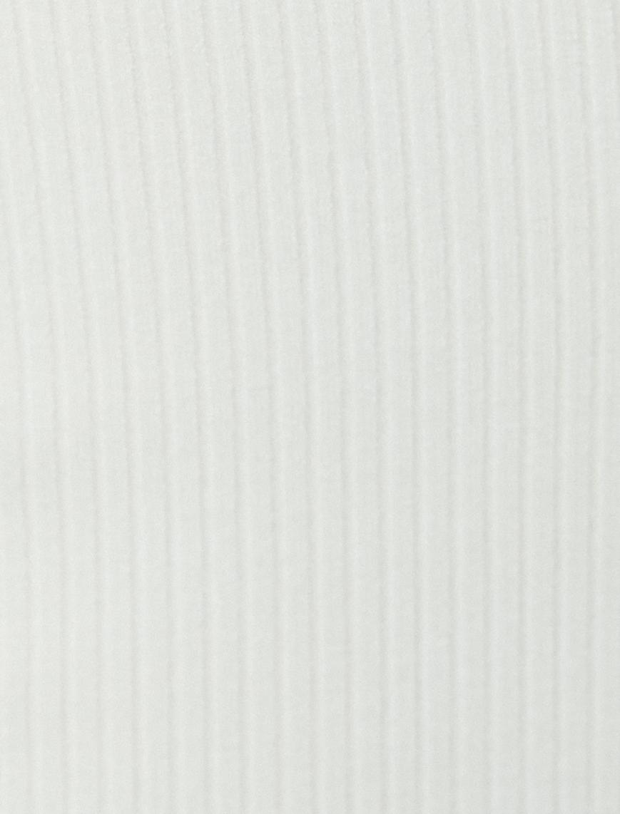   Renk Kontrastlı Atlet Metal Düğme Detaylı Ribanalı Viskoz Kumaş