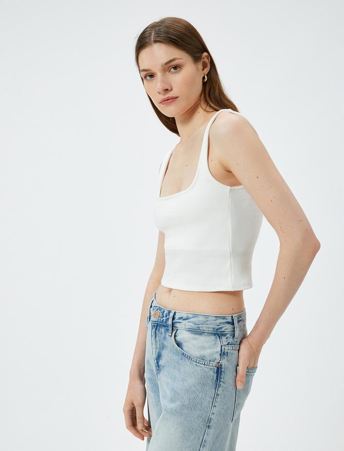  Basic Yarım Atlet Pamuklu Fitilli