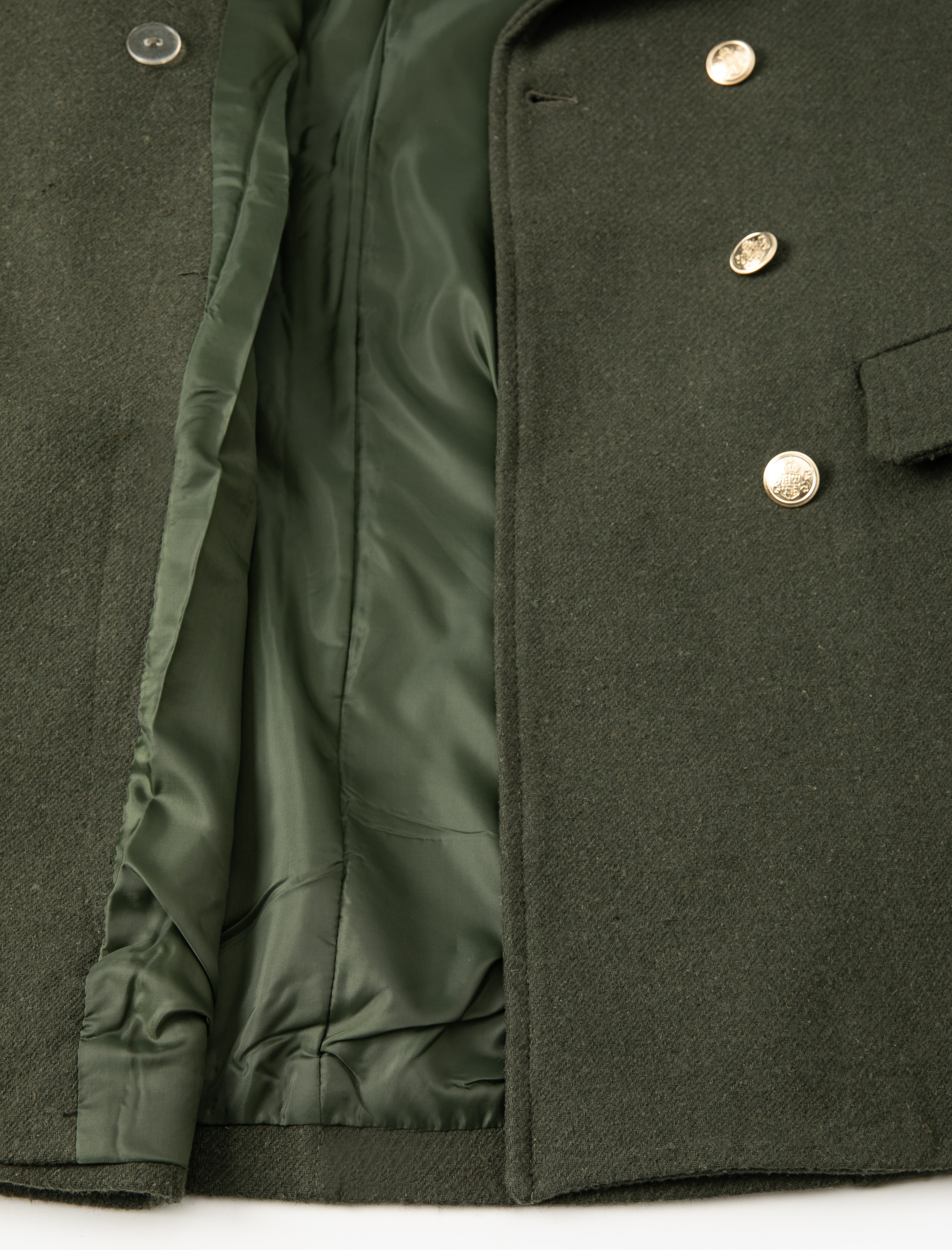 Kaşe Kaban Kruvaze Yaka Düğmeli Cepli Dar Kalıp