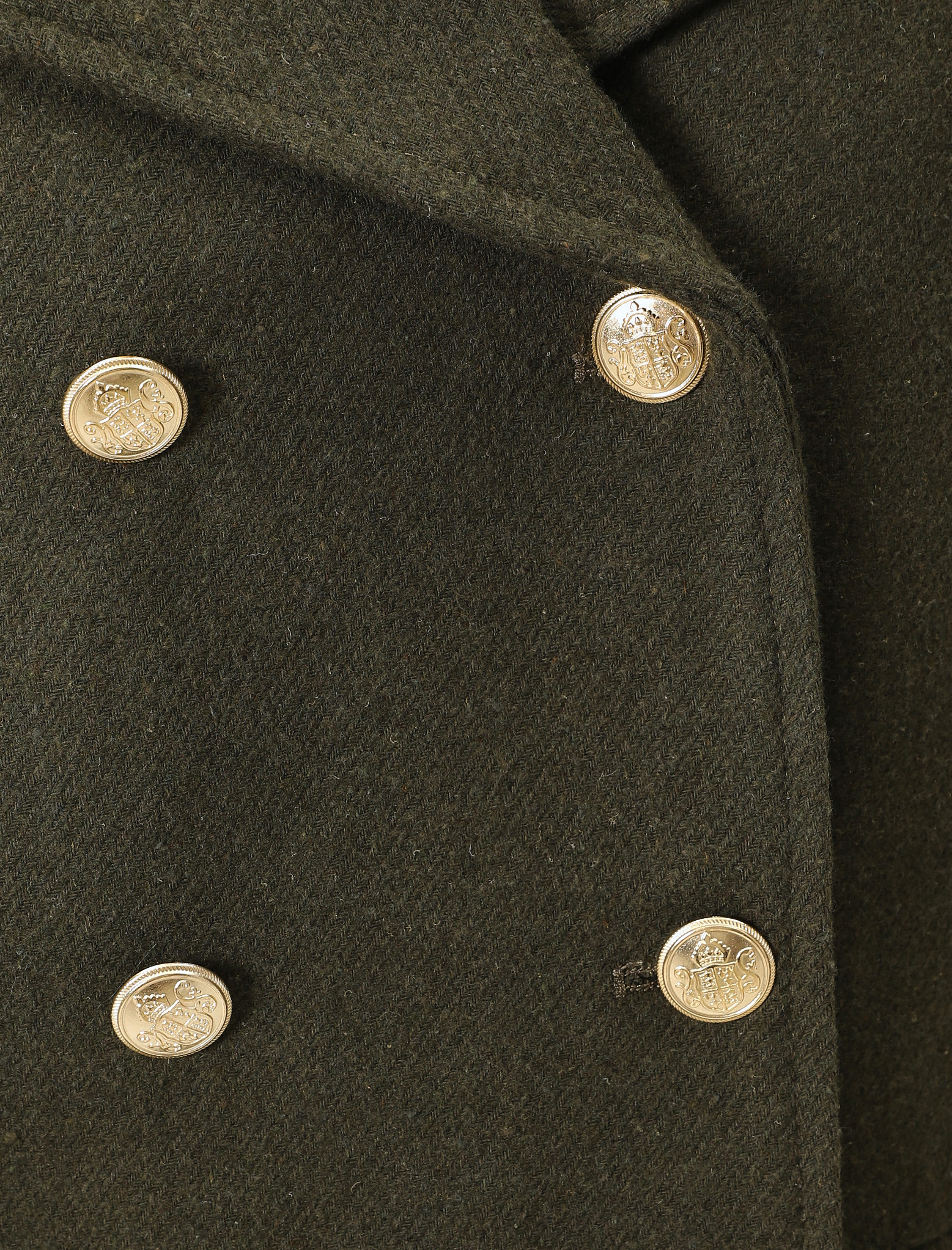 Kaşe Kaban Kruvaze Yaka Düğmeli Cepli Dar Kalıp