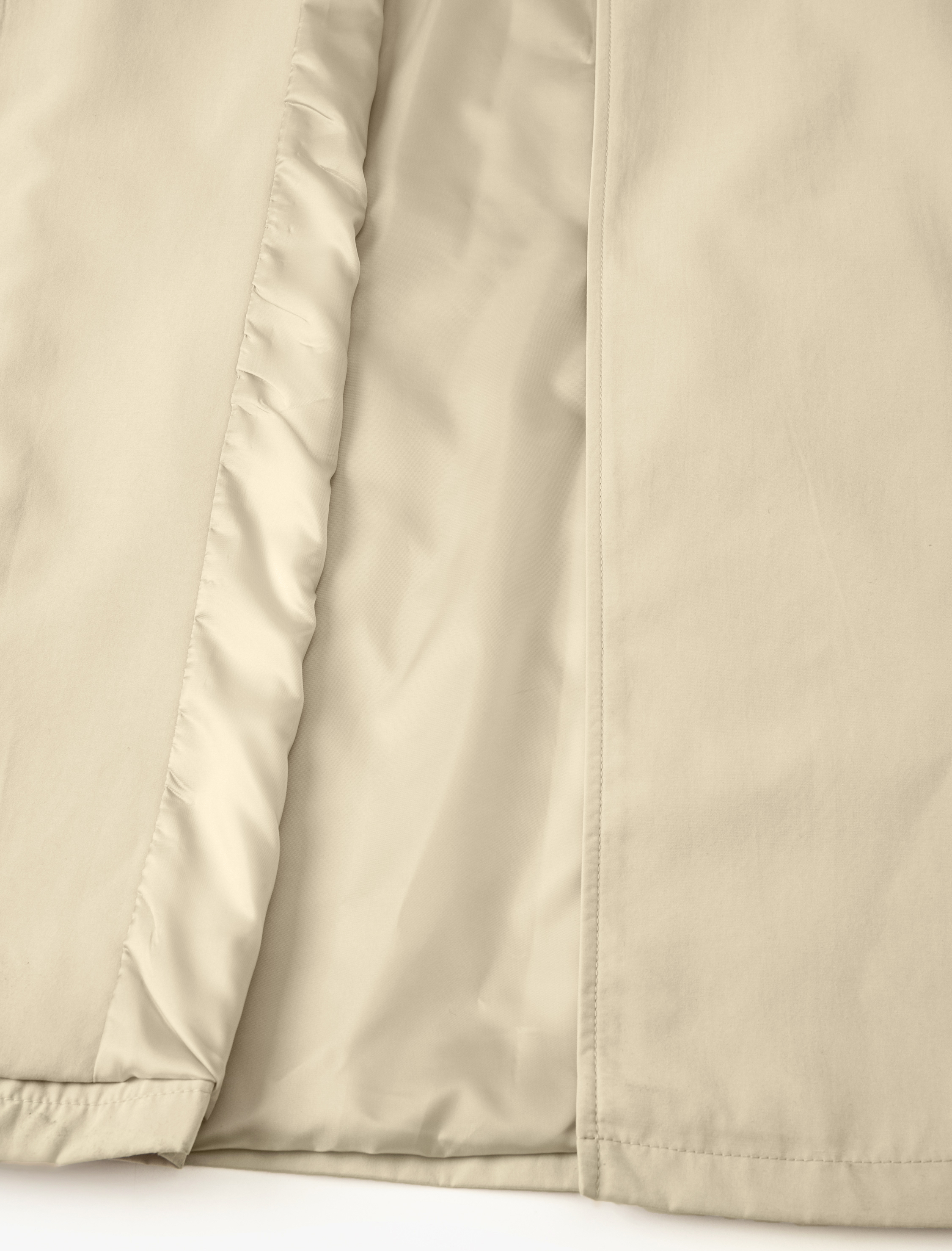   Midi Trençkot Kruvaze Düğmeli Cepli Rüzgarlık Detaylı