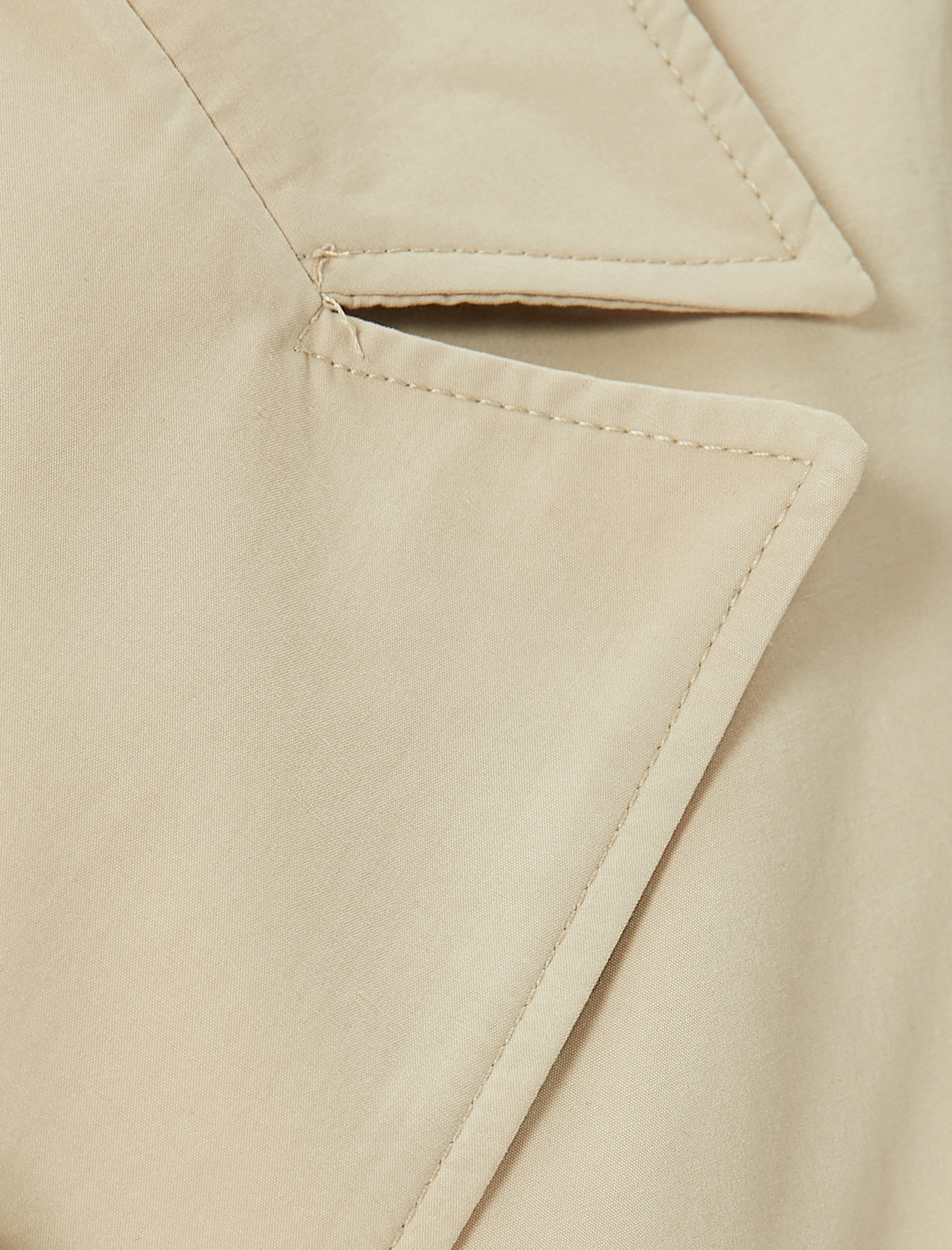   Midi Trençkot Kruvaze Düğmeli Cepli Rüzgarlık Detaylı