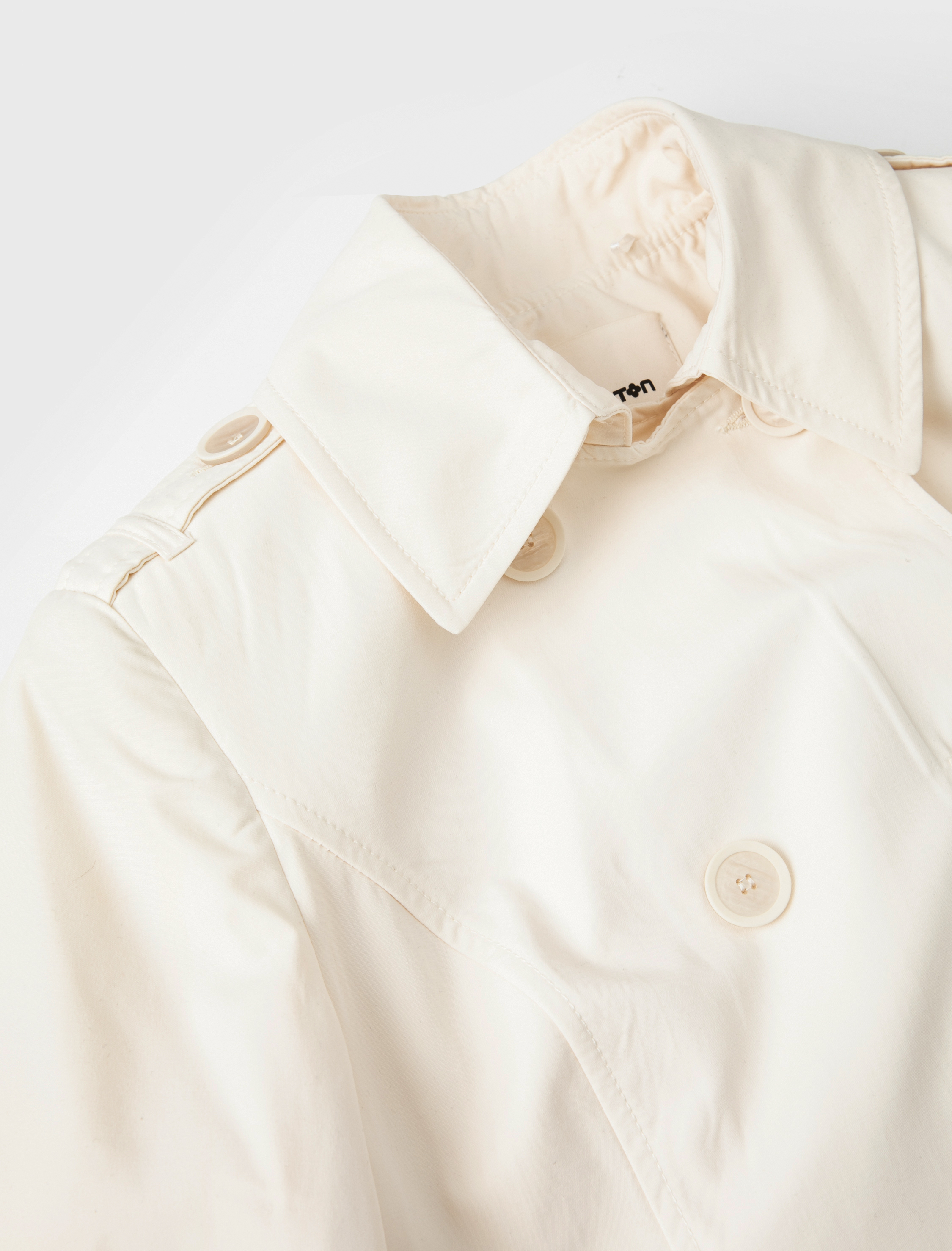   Kruvaze Trençkot Düğmeli Cepli Kemer Detaylı Standart Kesim