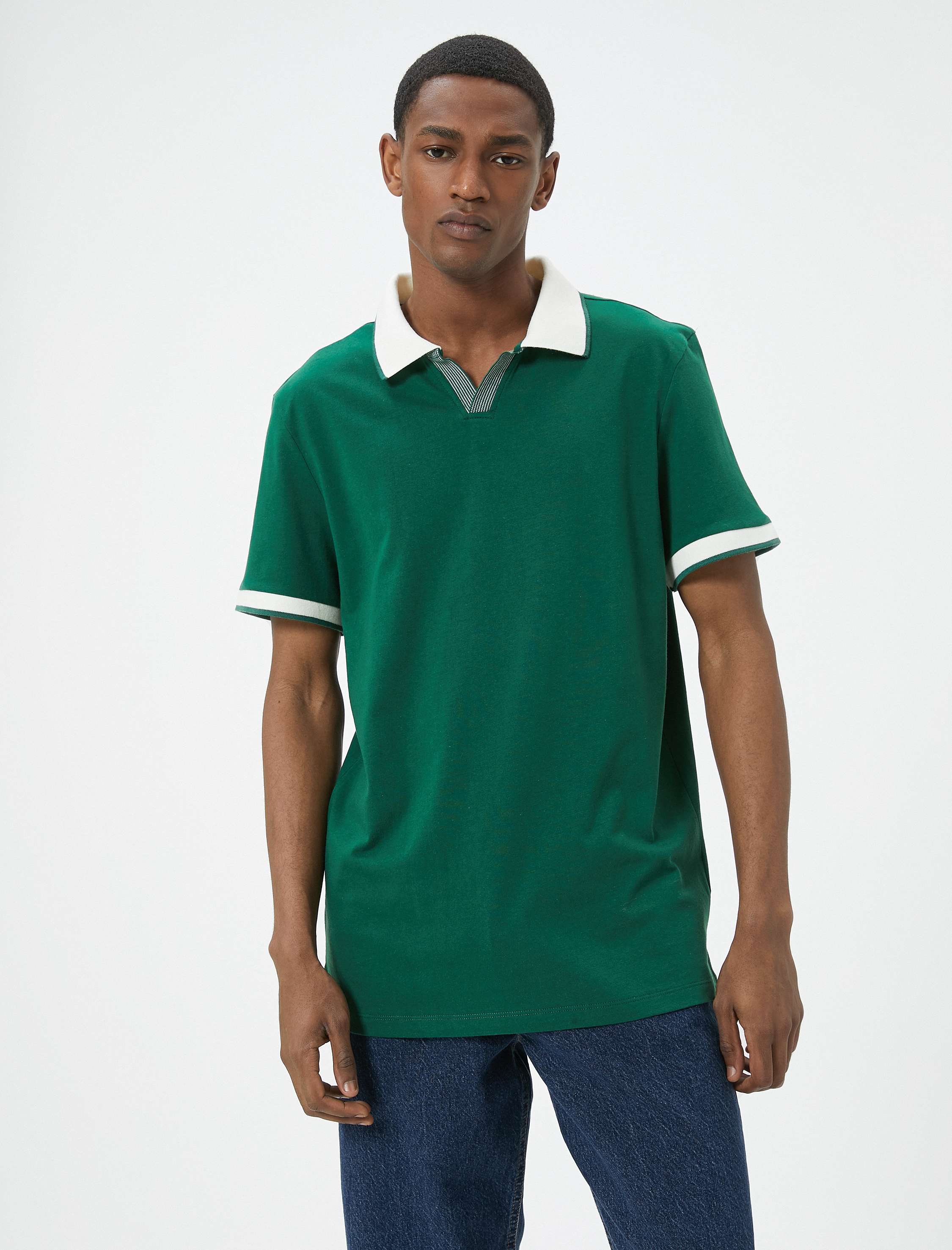   Polo Yaka Tişört Slim Fit Kısa Kollu