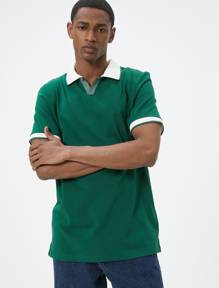  Polo Yaka Tişört Slim Fit Kısa Kollu