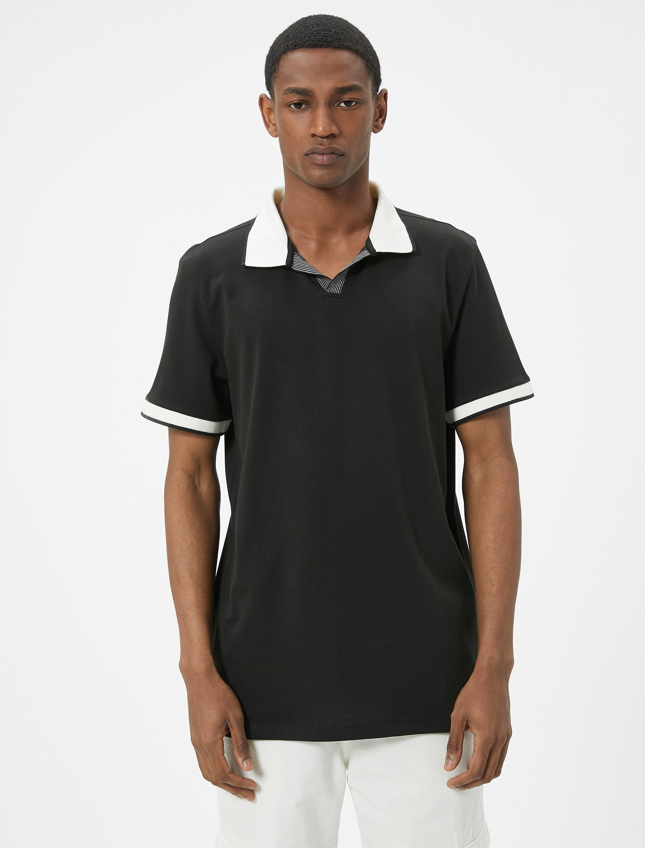   Polo Yaka Tişört Slim Fit Kısa Kollu
