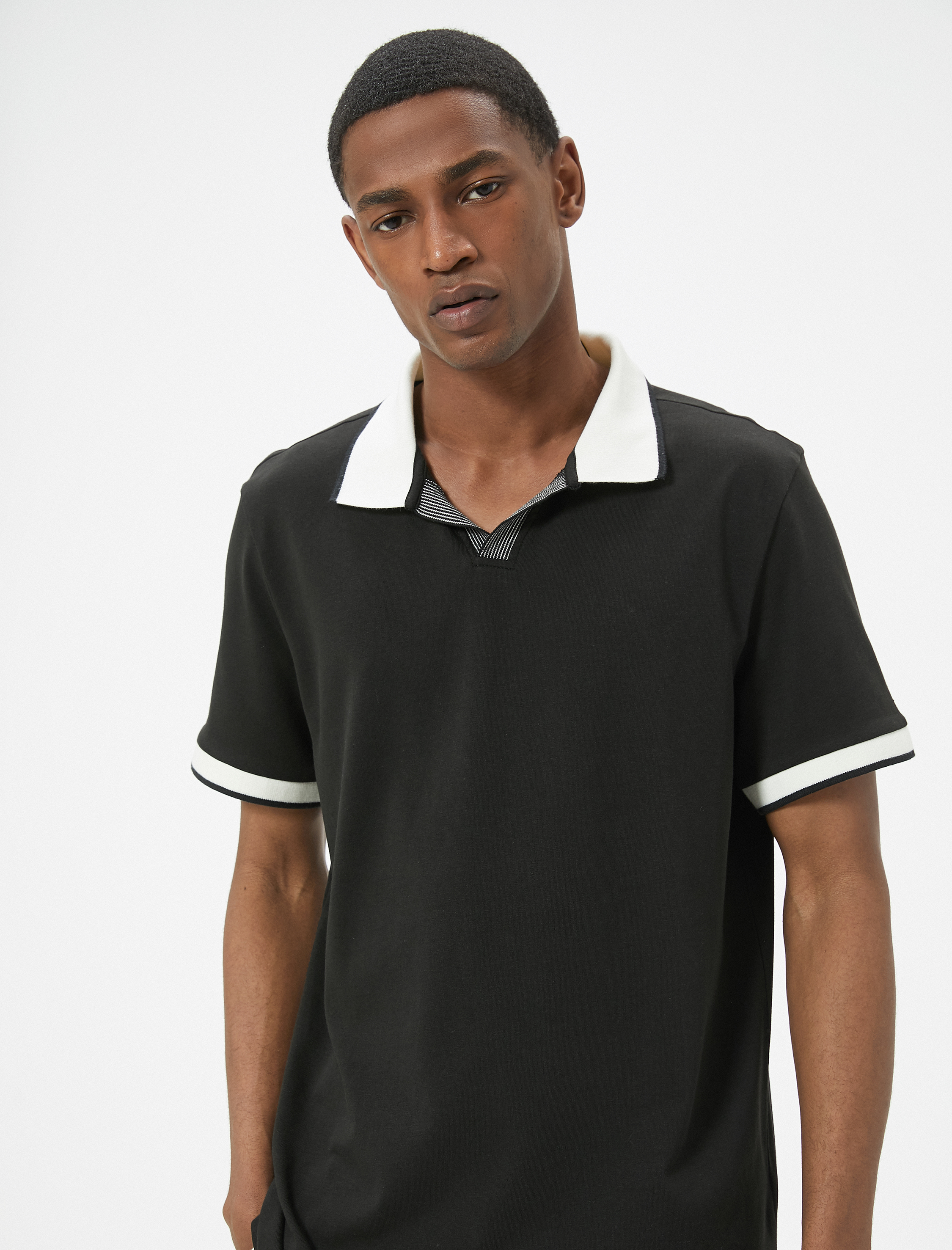   Polo Yaka Tişört Slim Fit Kısa Kollu
