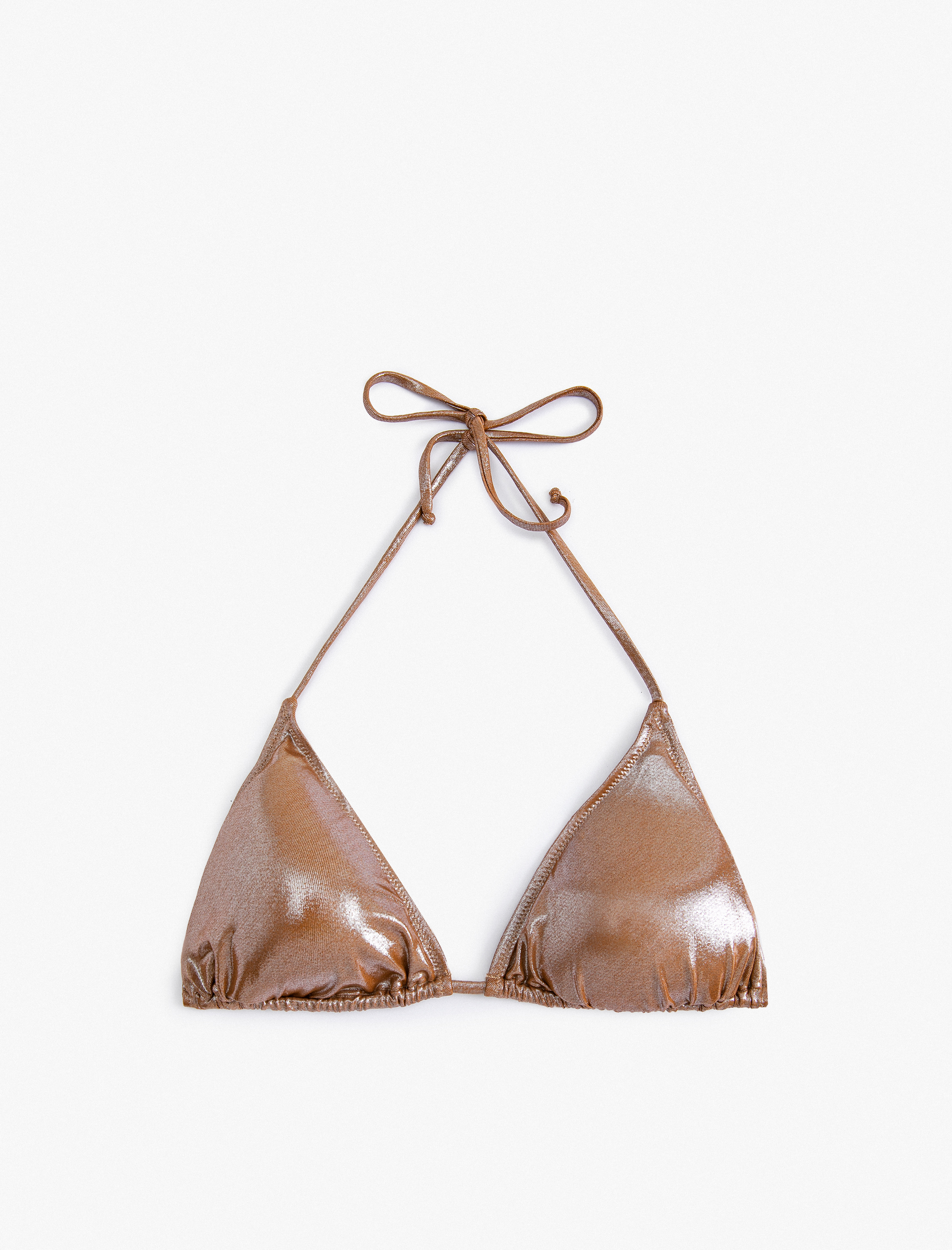   Parlak Üçgen Bikini Üstü Kaplı