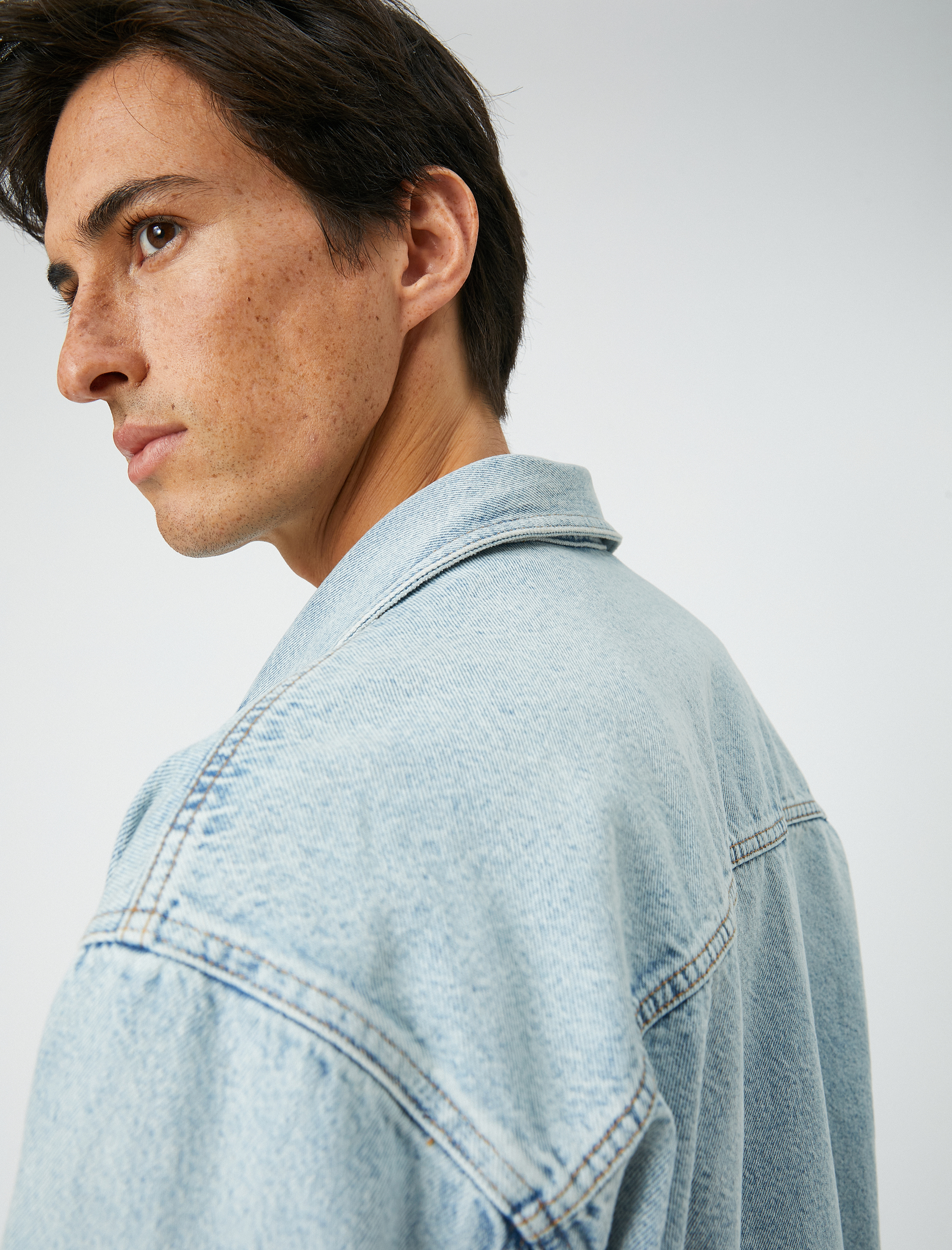   Kot Ceket Cep Detaylı Klasik Yaka Düğmeli