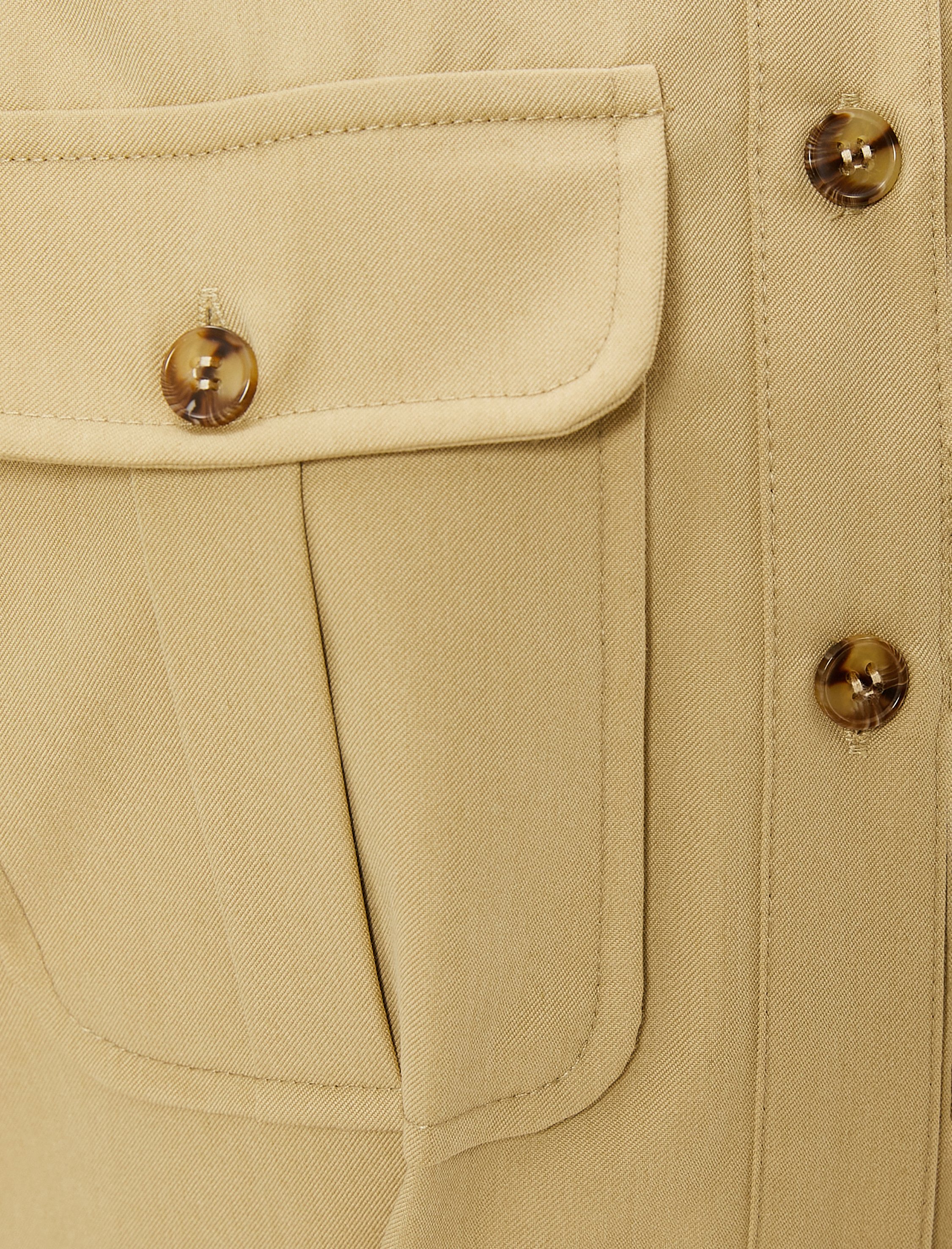   Mini Elbise Kargo Cep Detaylı Düğmeli Bisiklet Yaka Kolsuz