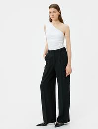 Tek Omuz Üst Drapeli Slim Fit