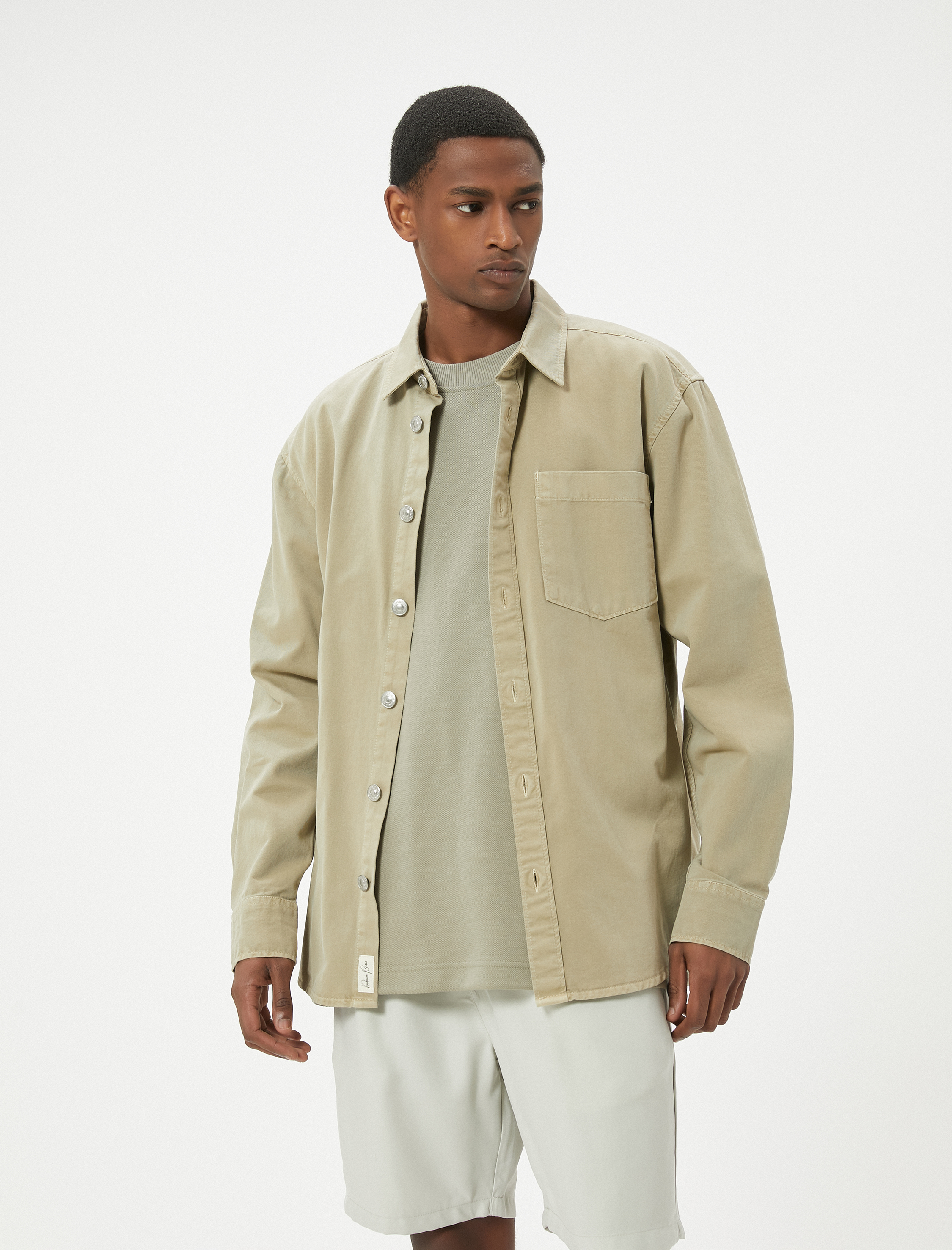   Bermuda Şort Chino Beli Bağcıklı Cep Detaylı Rayon Kumaş