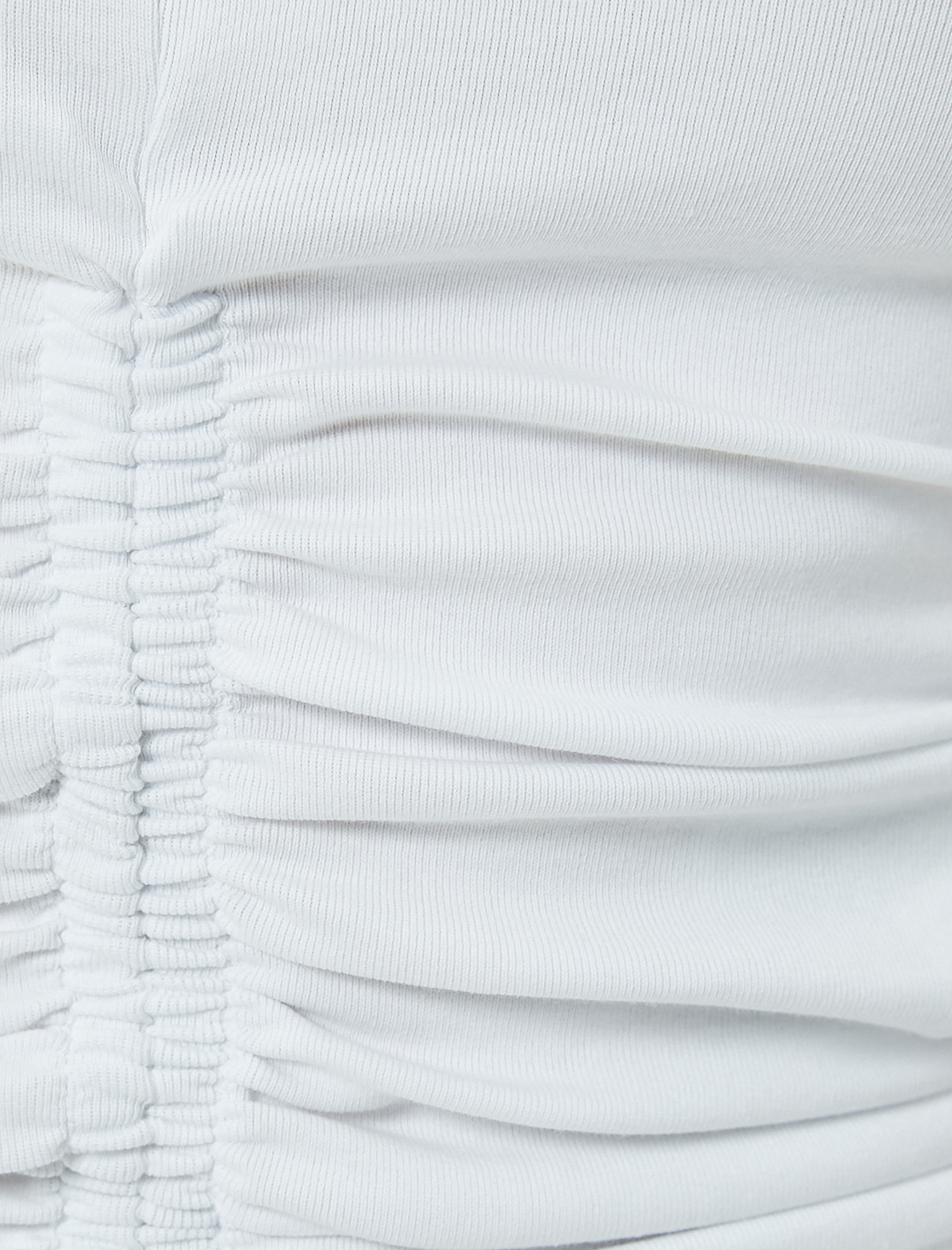   Crop Fitilli Atlet Bisiklet Yaka Drapeli Pamuklu