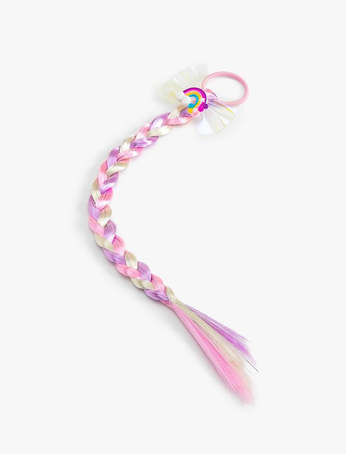 Kız Çocuk Renkli Örgü Detaylı Saç Tokası