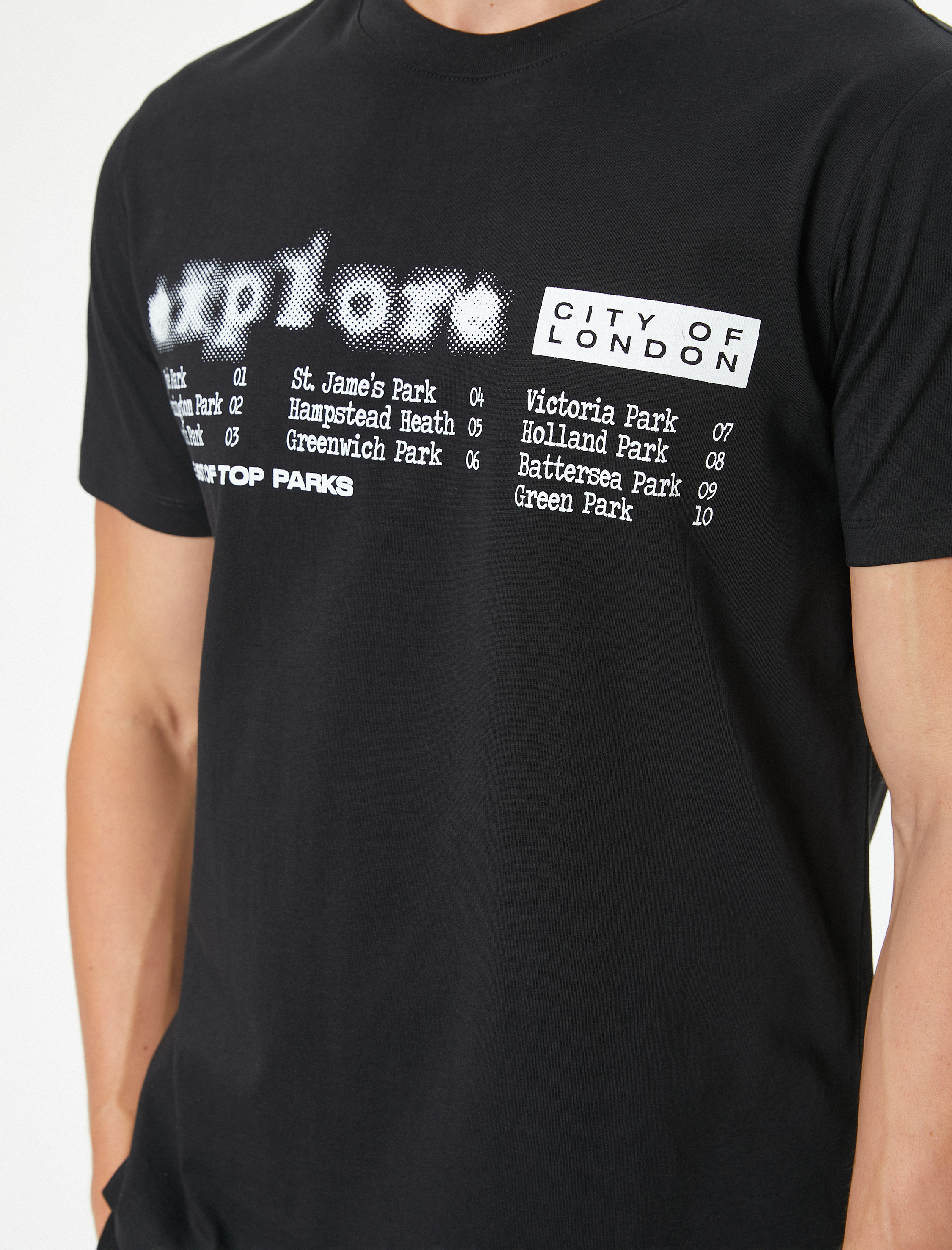   Slogan Baskılı Tişört Bisiklet Yaka Kısa Kollu