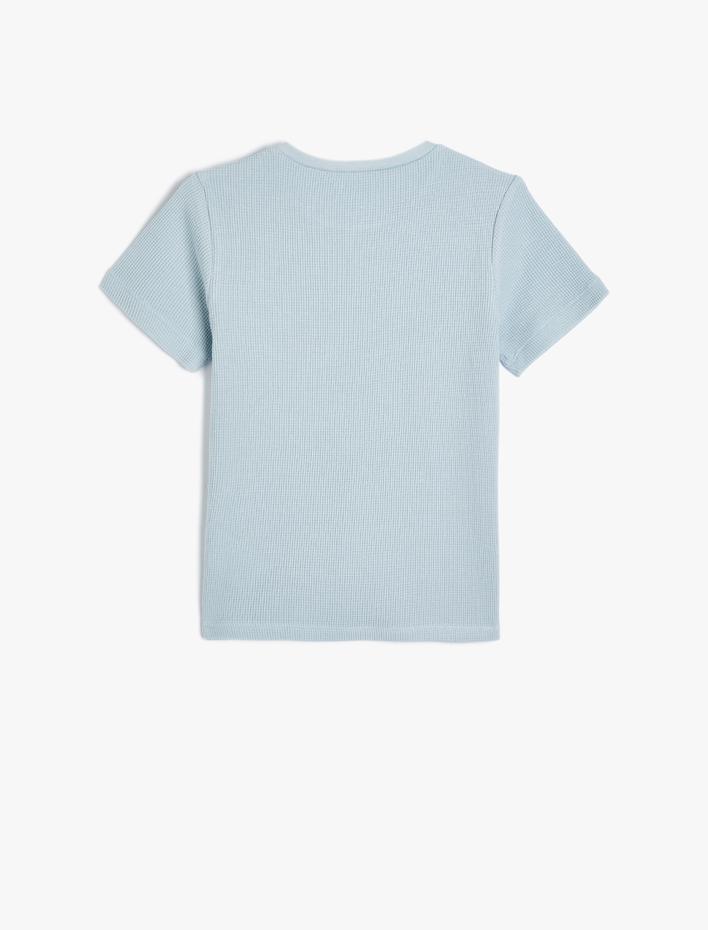 Erkek Çocuk Tişört Basketbol Baskılı Kısa Kollu Pamuklu