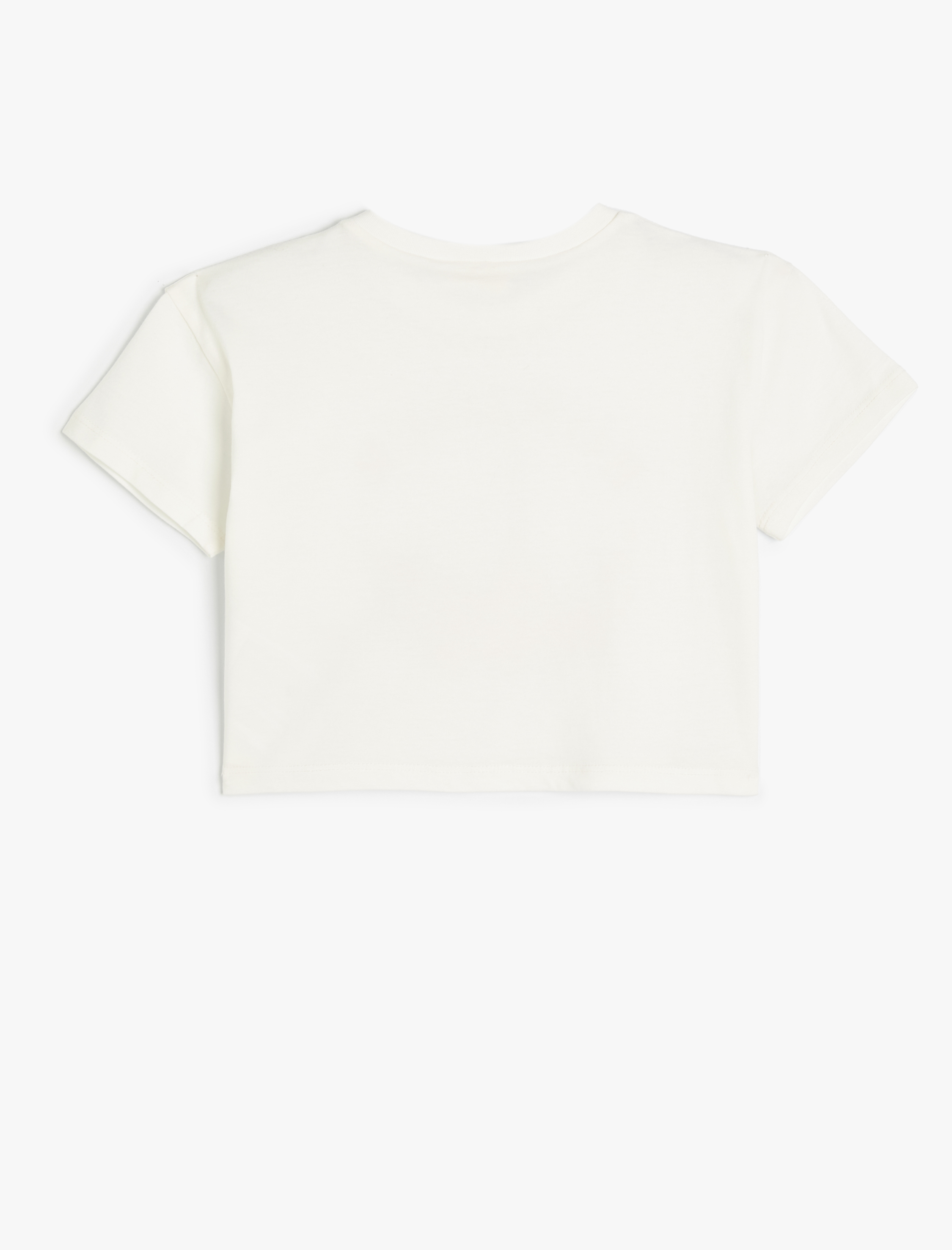  Kız Çocuk Tişört Kısa Kollu Bisiklet Yaka Paris Baskı Detaylı Pamuklu