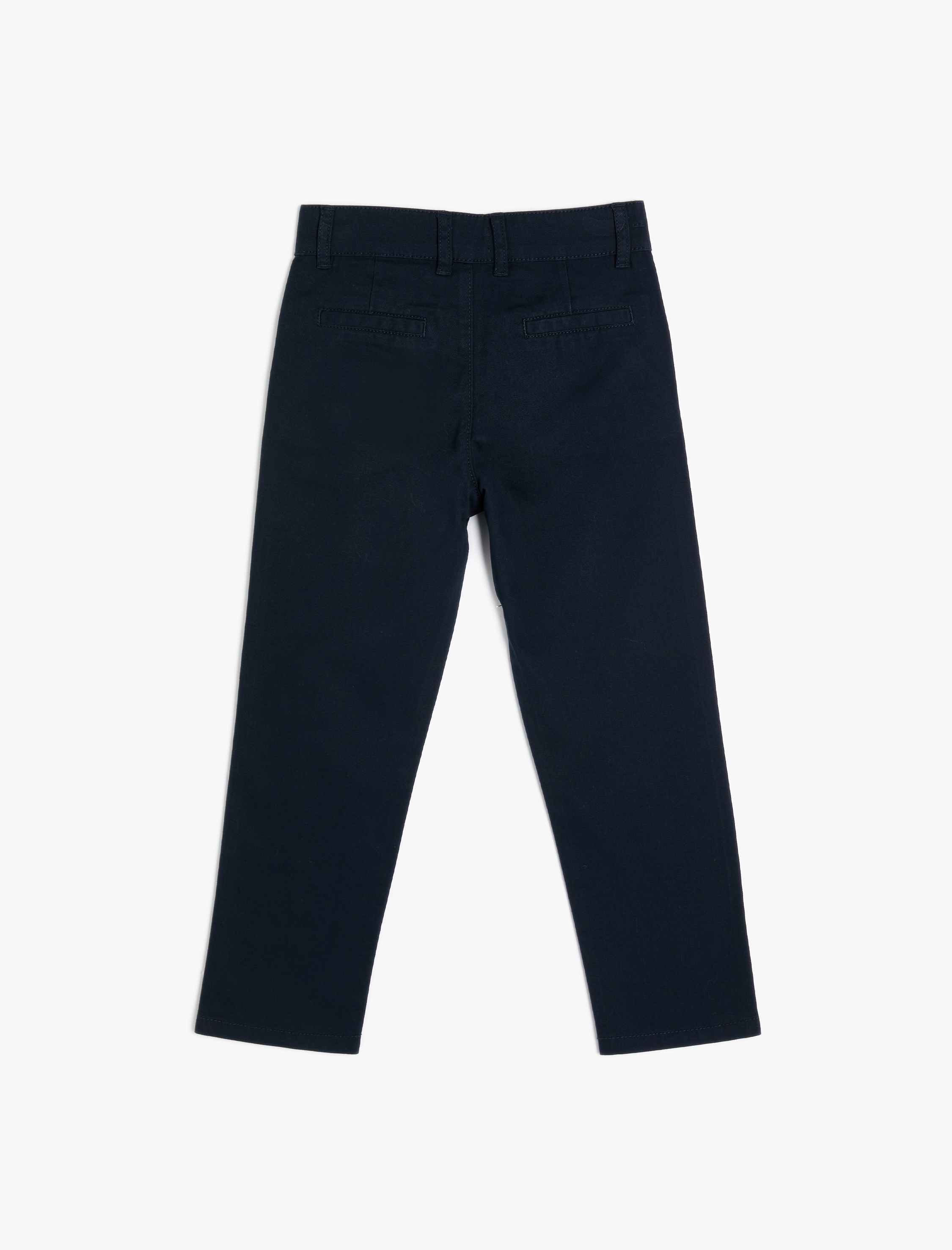  Erkek Çocuk Pamuklu Cep Detaylı Chino Okul Pantolonu