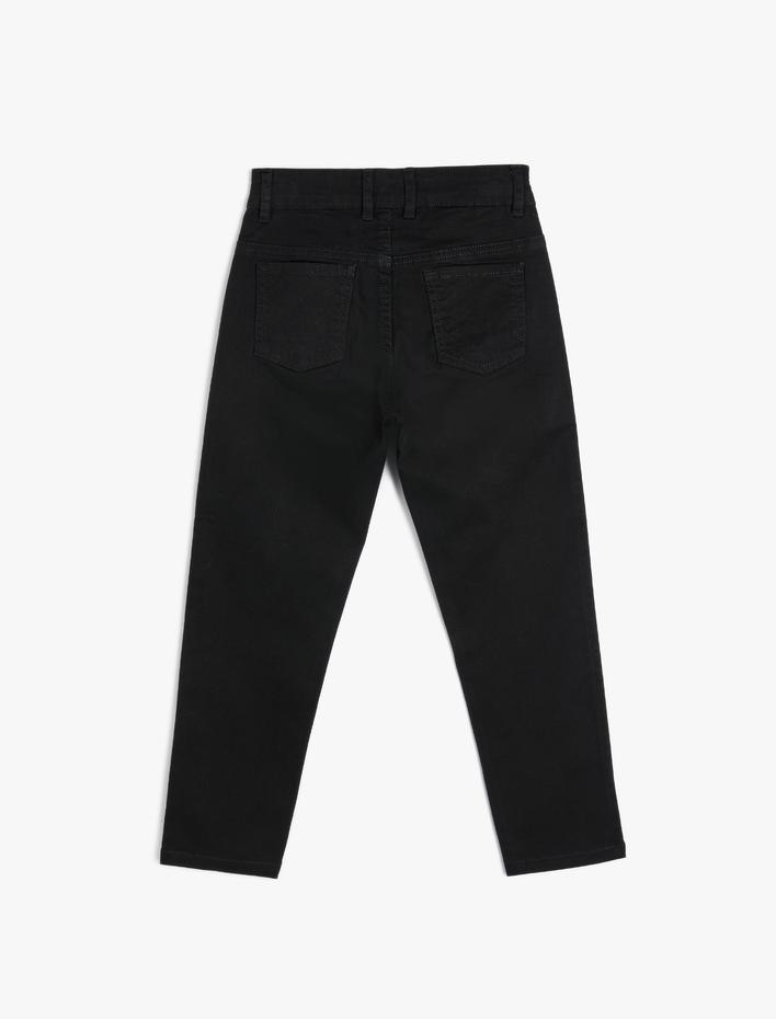 Erkek Çocuk Cepli Pamuklu Chino Pantolon