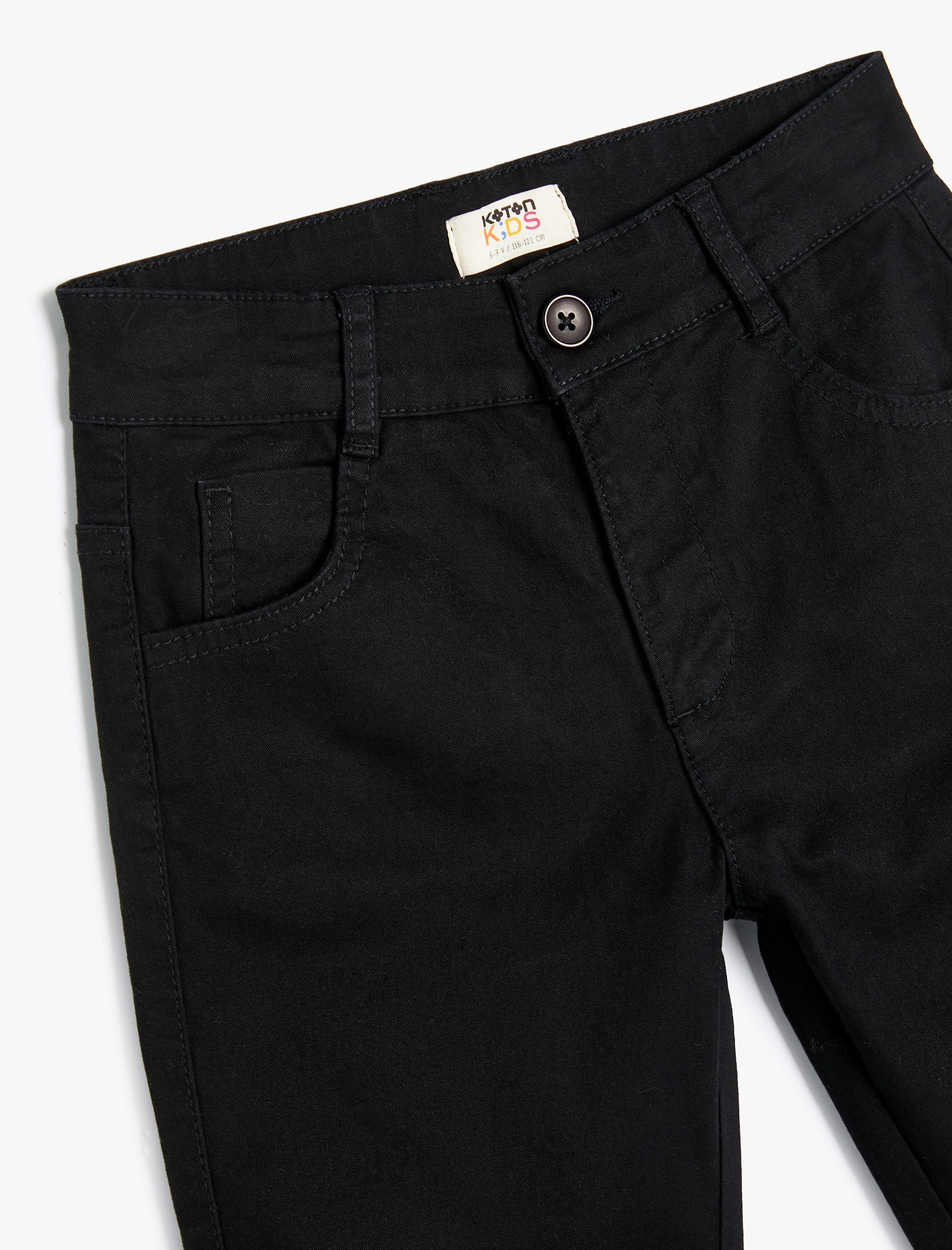  Erkek Çocuk Cepli Pamuklu Chino Pantolon