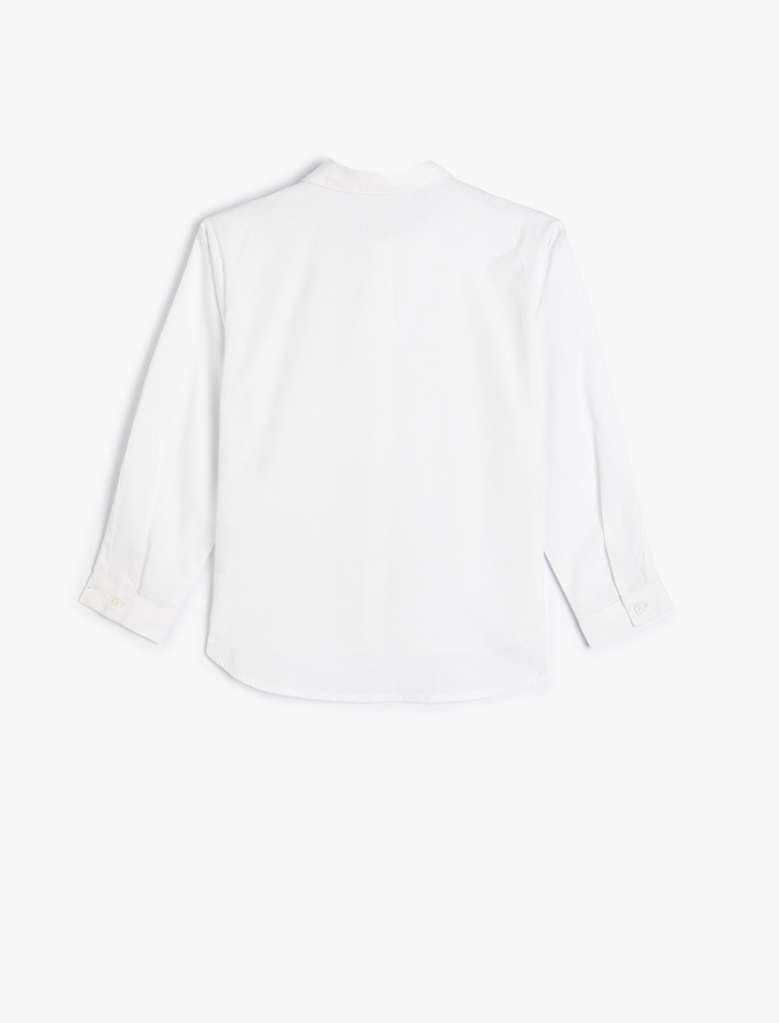 Kız Çocuk Gömlek Uzun Kollu Pul Detaylı Pamuklu
