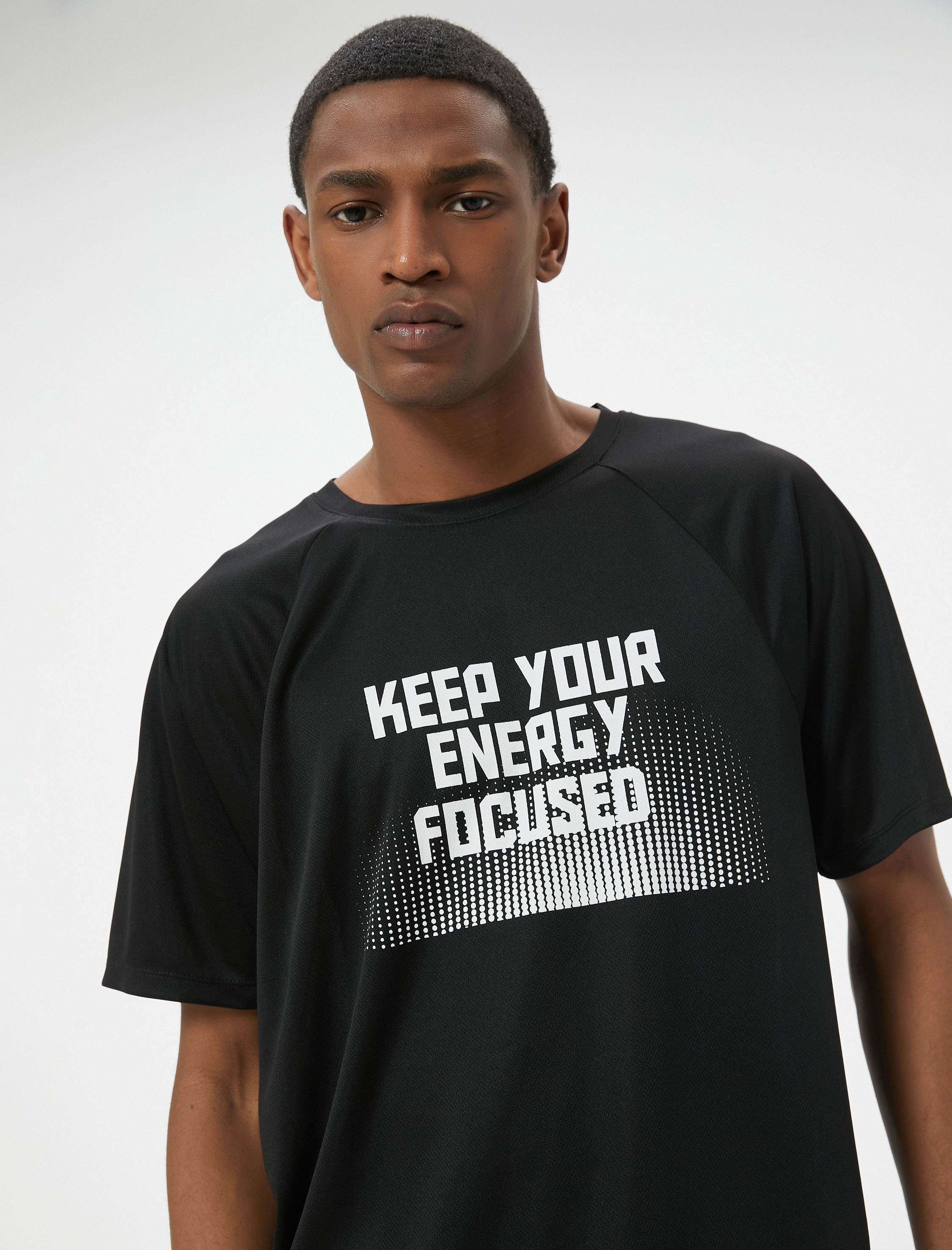   Spor Tişört Slogan Baskılı Kısa Kollu Bisiklet Yaka